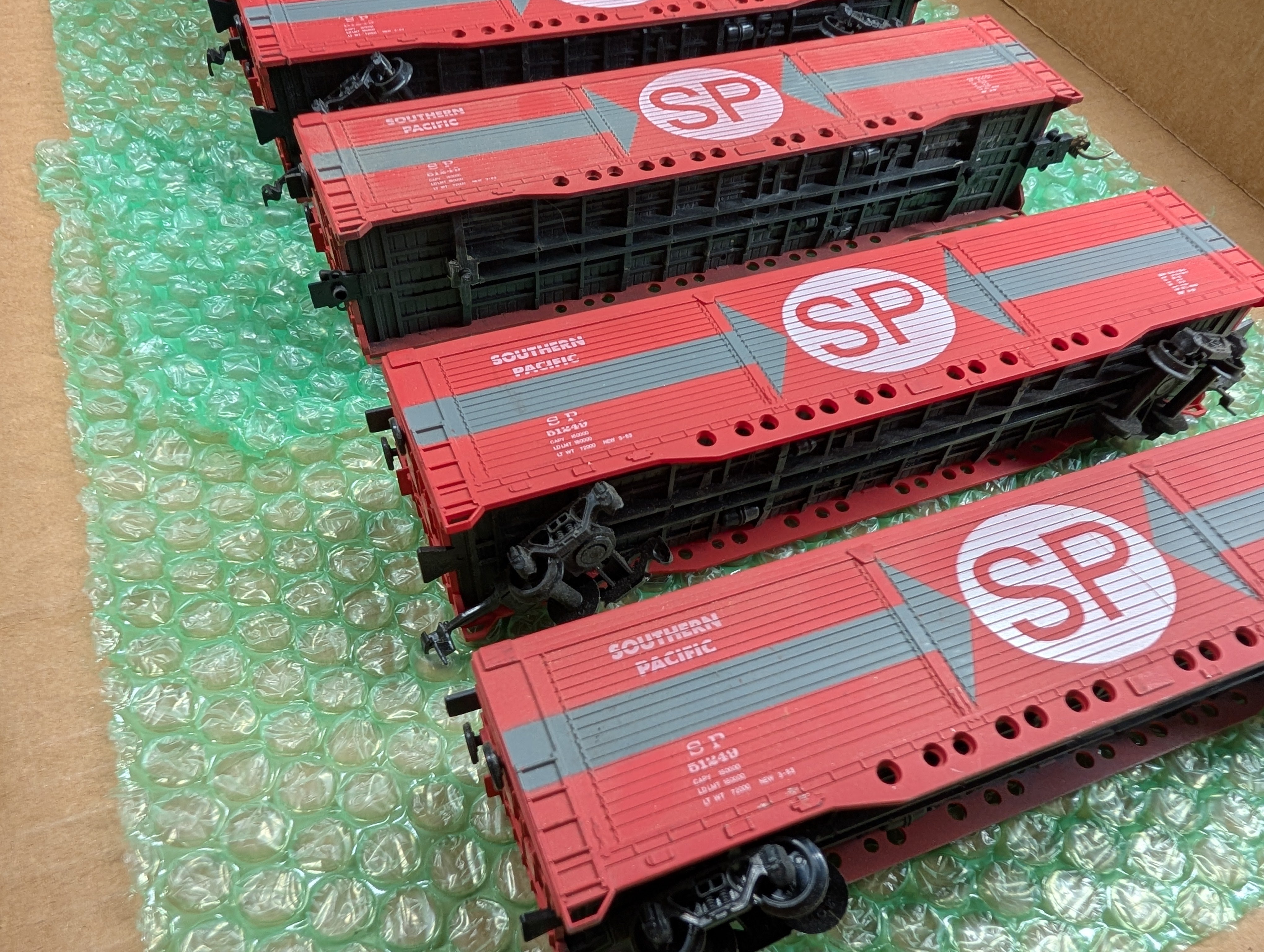 USED AHM HO Scale 55' All Door Box Cars Southern Pacific SP #51249 (6 pcs)