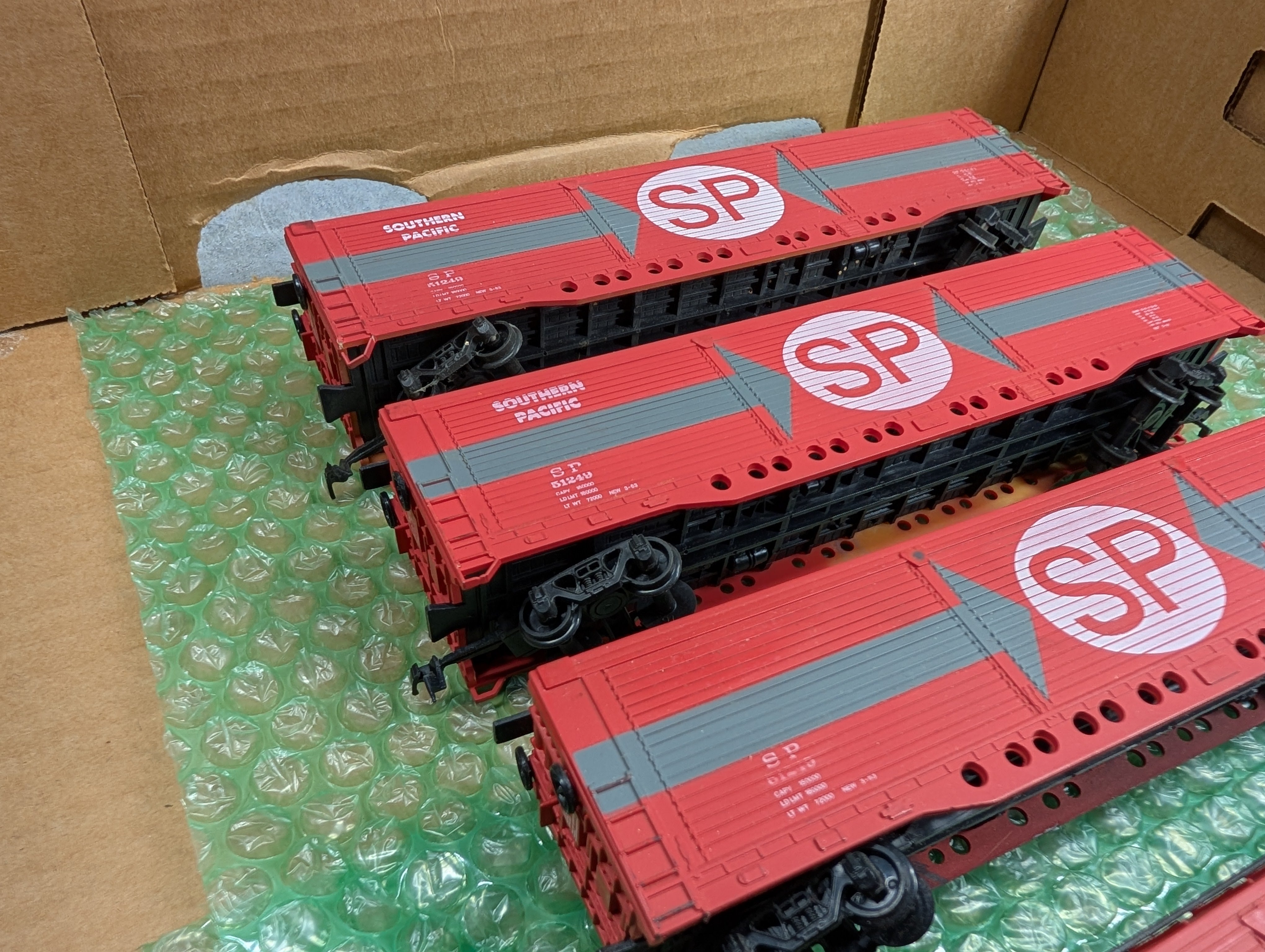 USED AHM HO Scale 55' All Door Box Cars Southern Pacific SP #51249 (6 pcs)
