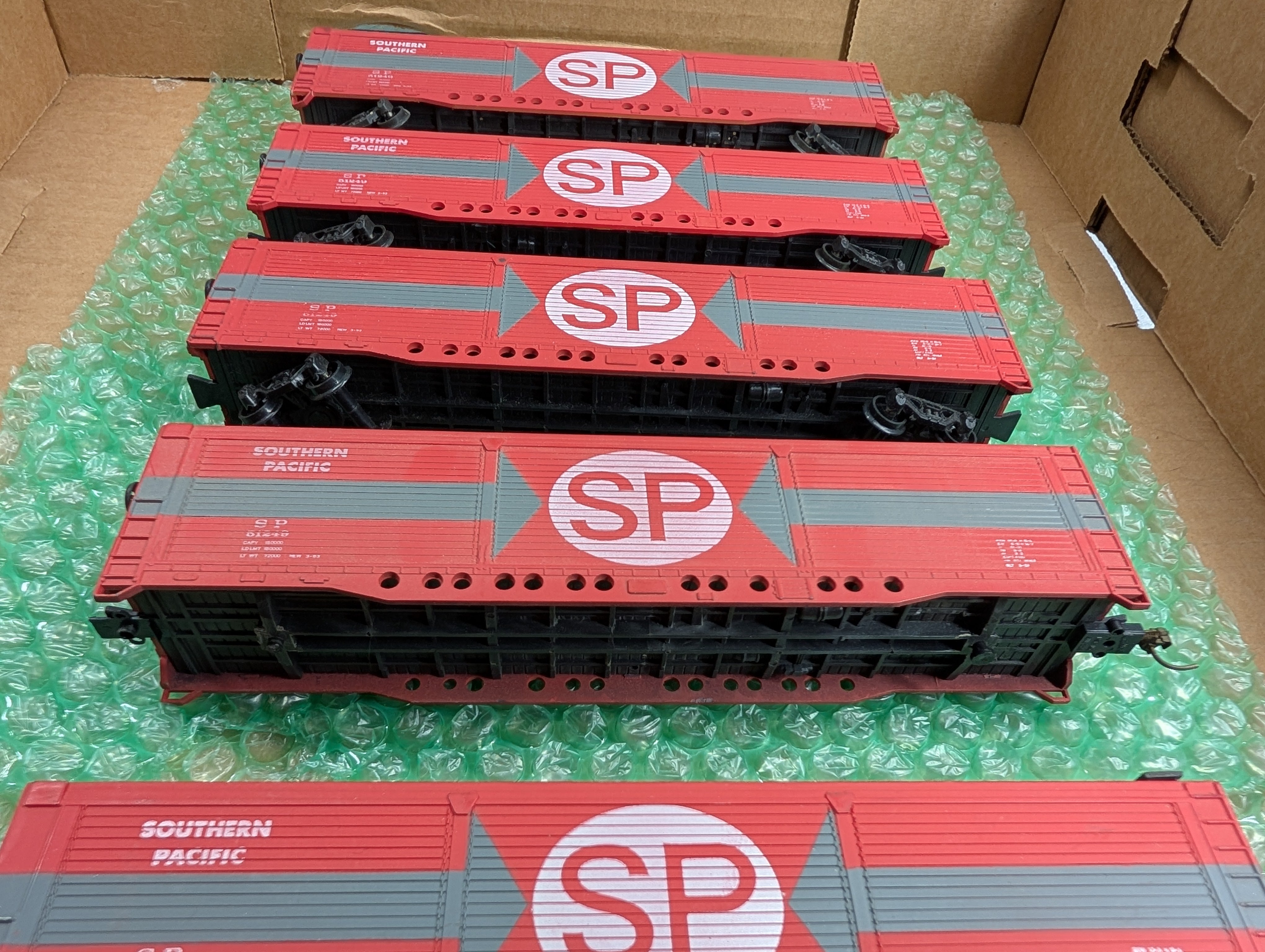 USED AHM HO Scale 55' All Door Box Cars Southern Pacific SP #51249 (6 pcs)