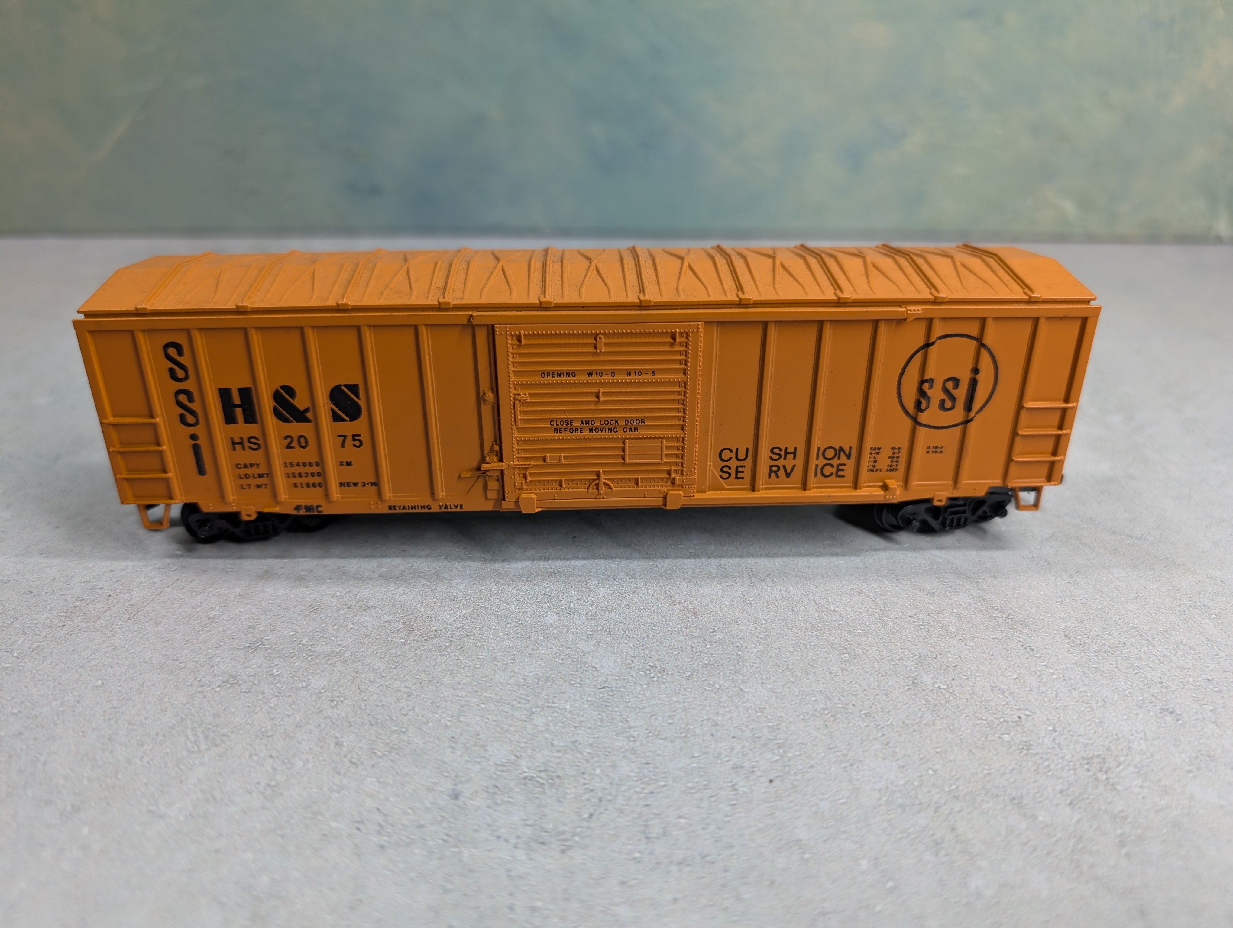 USED Athearn HO Scale 50' ACF Railbox Box Car H and S Railroad HS #2075 Bev-Bel