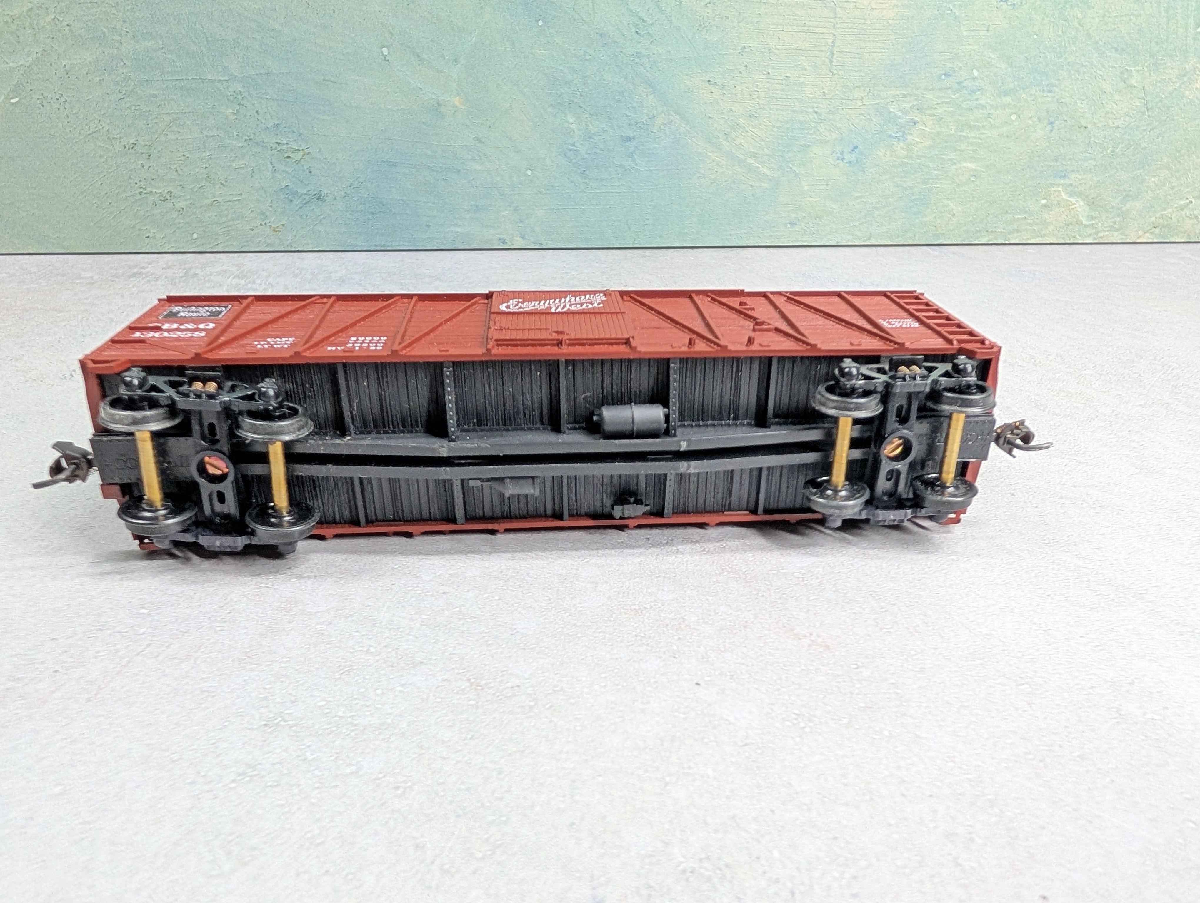 USED Accurail HO Scale 40' Wooden OB Box Car Burlington CB&Q #130258