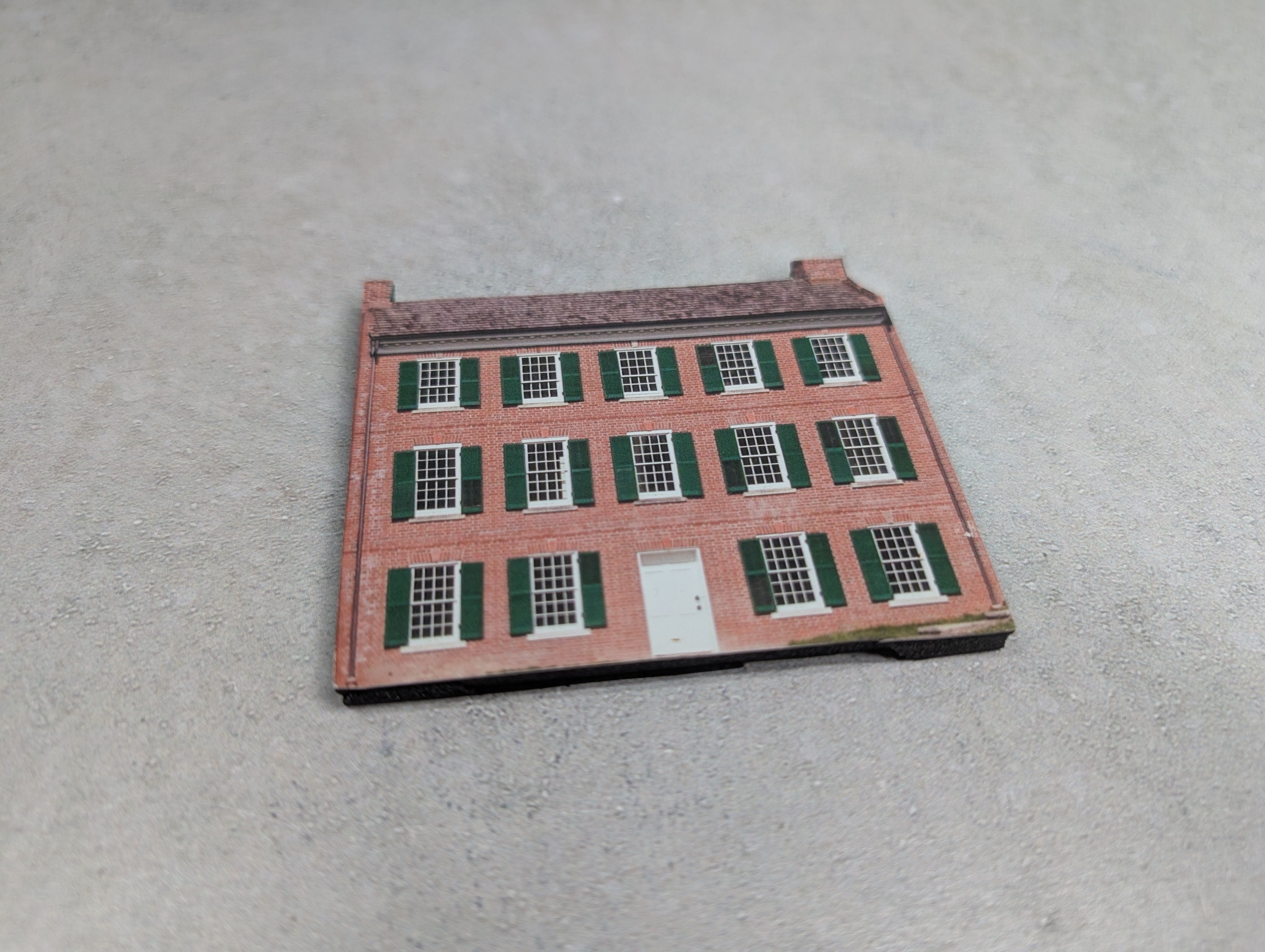 USED N Scale Foam House Building Flat for against a Wall or Background