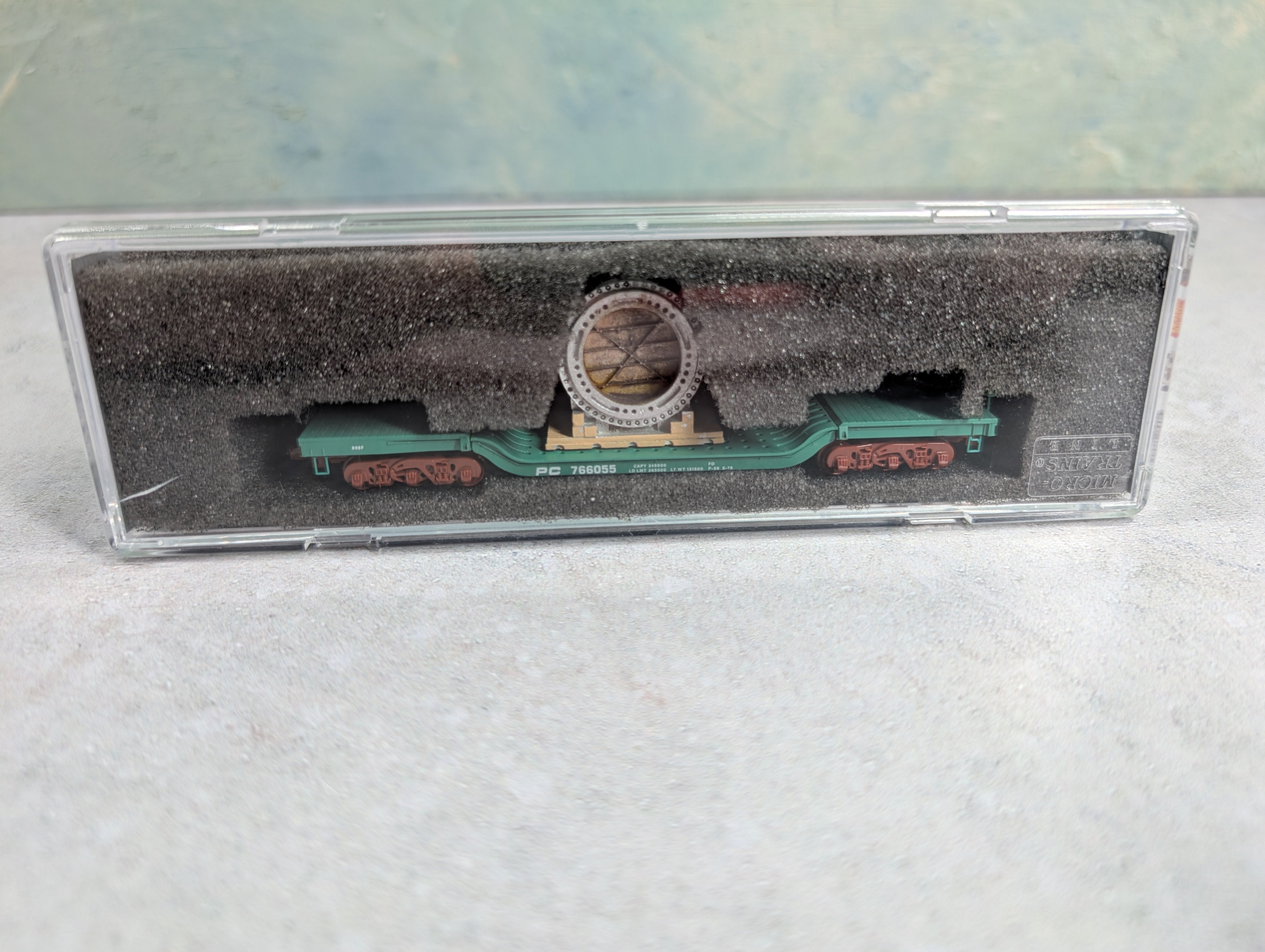 N Scale Enthusiast N Scale Depressed Center Flat Car Penn Central PC #766055