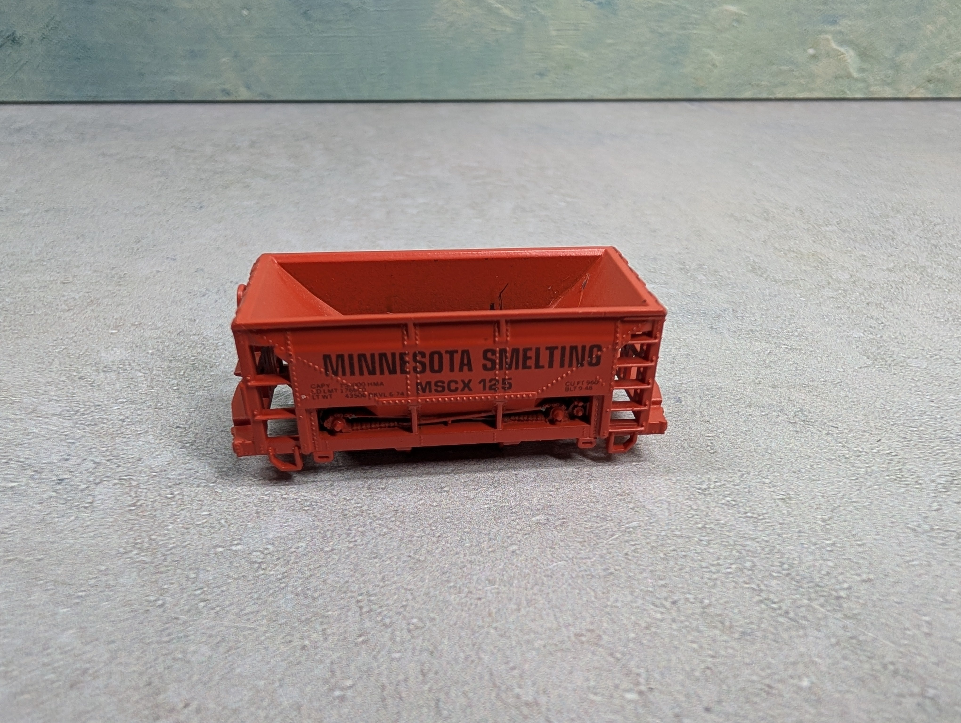 USED Atlas N Scale Ore Car Minnesota Smelting MSCX #125 No Trucks