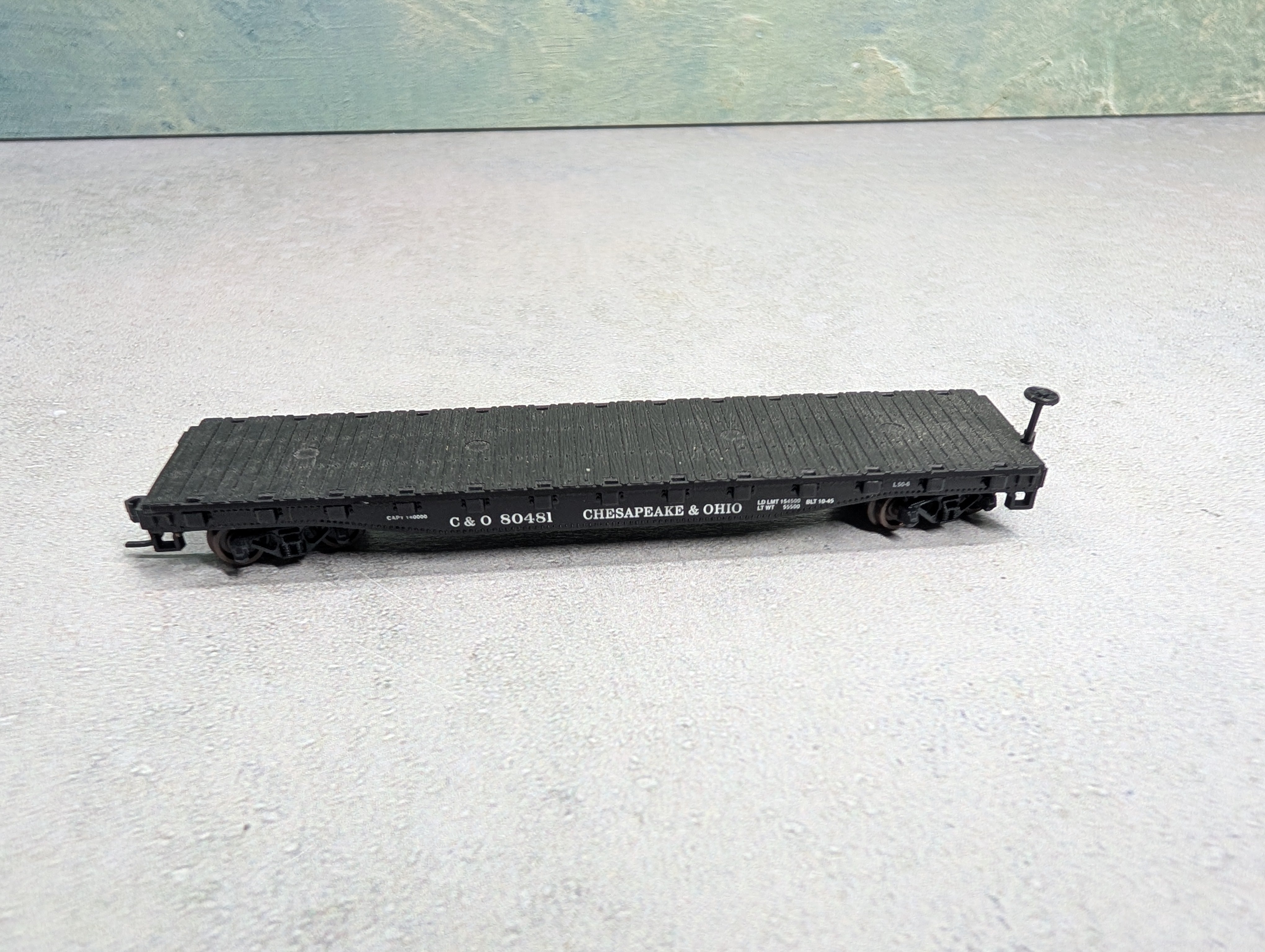 USED Atlas N Scale 50' Flat Car Chesapeake and Ohio C&O #80481