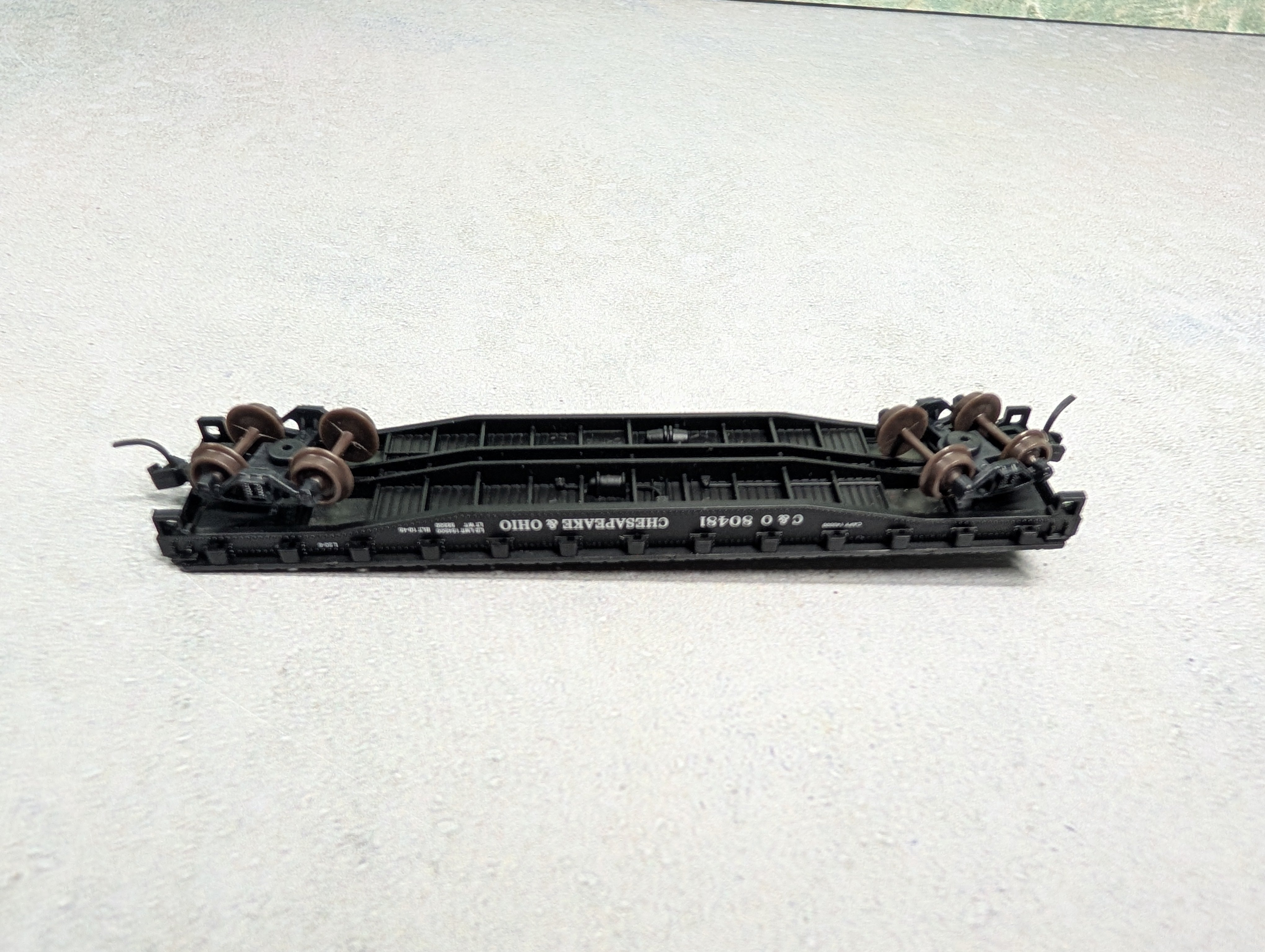 USED Atlas N Scale 50' Flat Car Chesapeake and Ohio C&O #80481