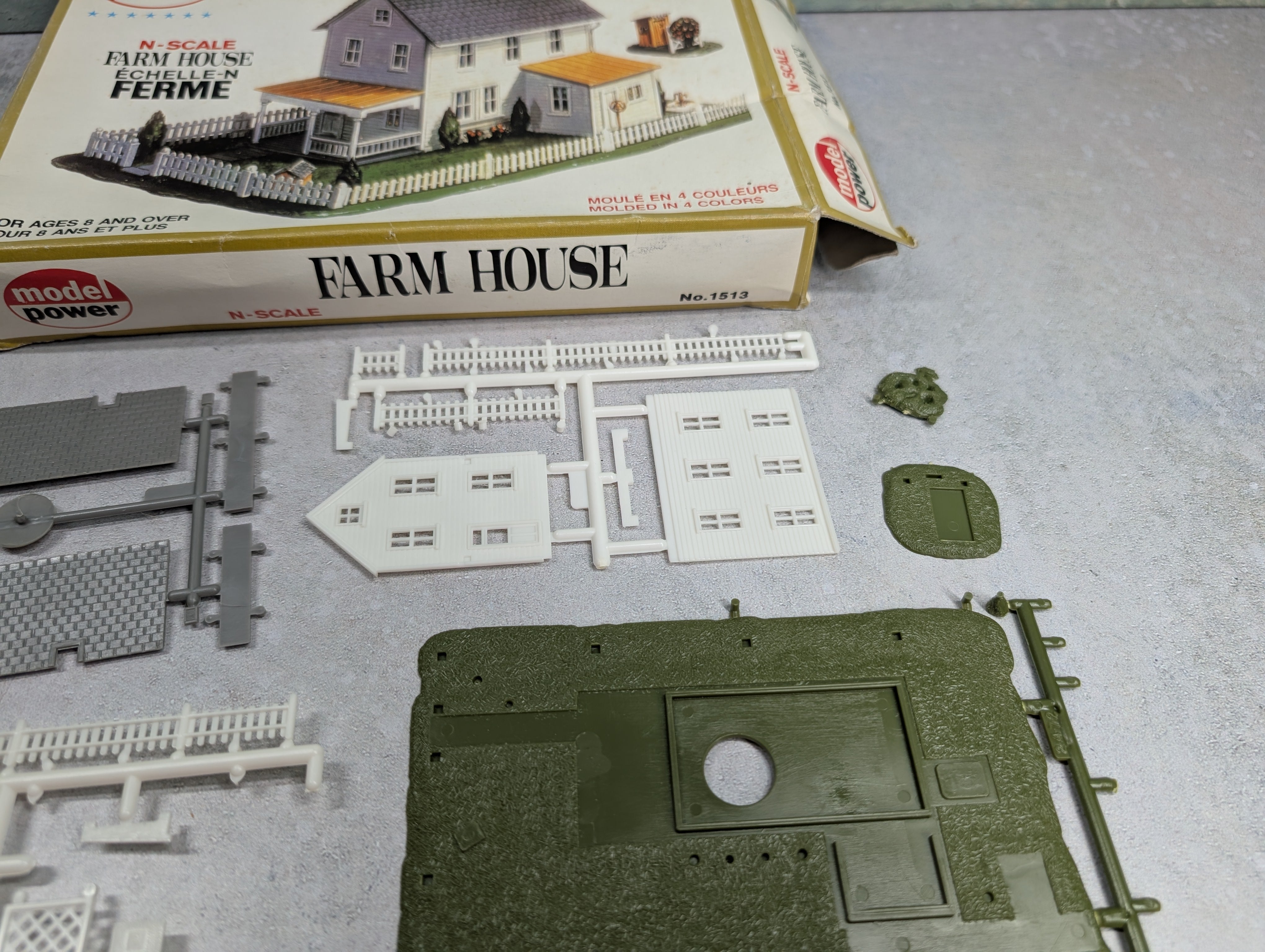 USED Model Power 1513 N Scale Farm House KIT