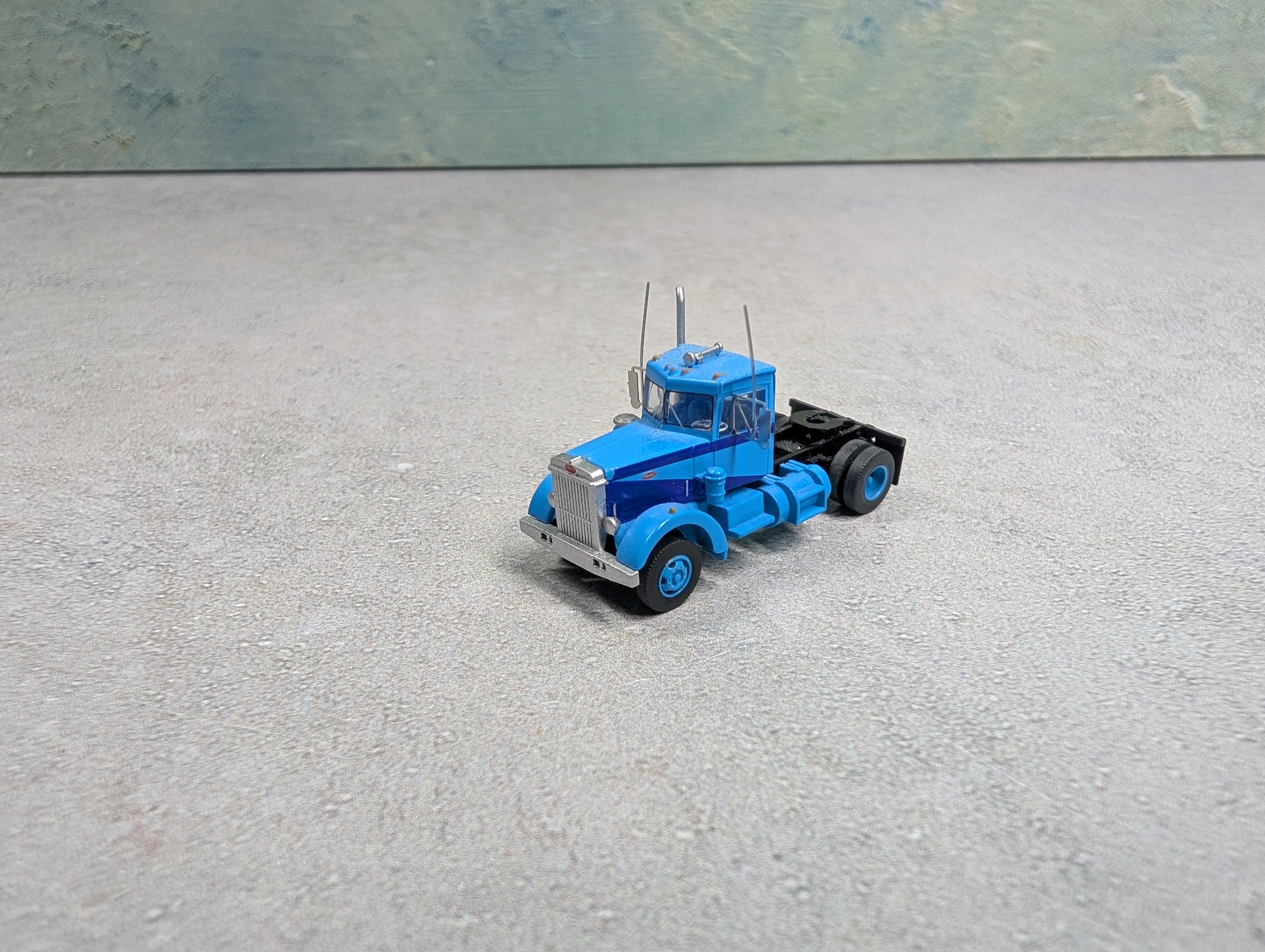 USED N Scale Baby Blue Peterbilt Tractor Cab