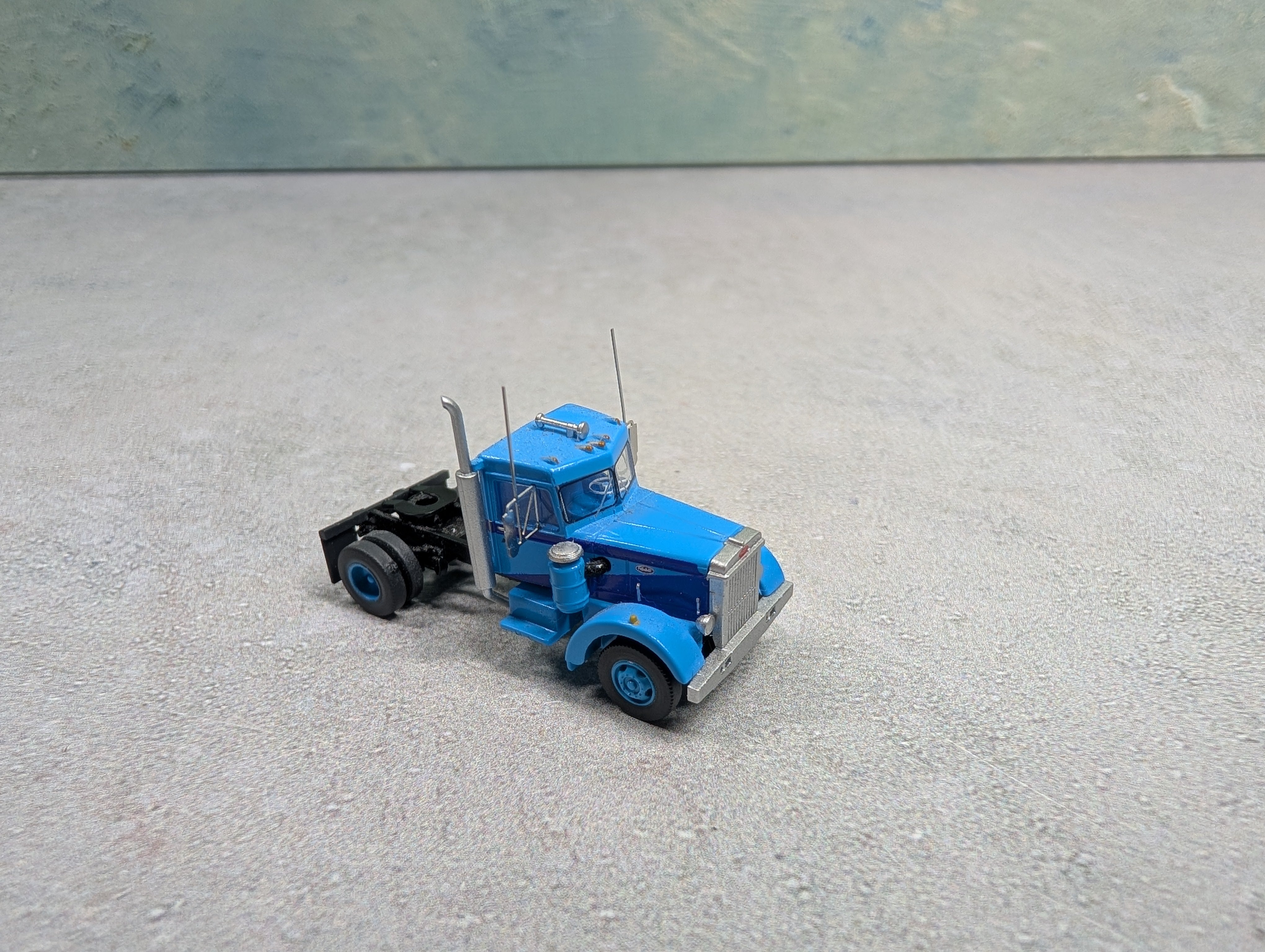 USED N Scale Baby Blue Peterbilt Tractor Cab