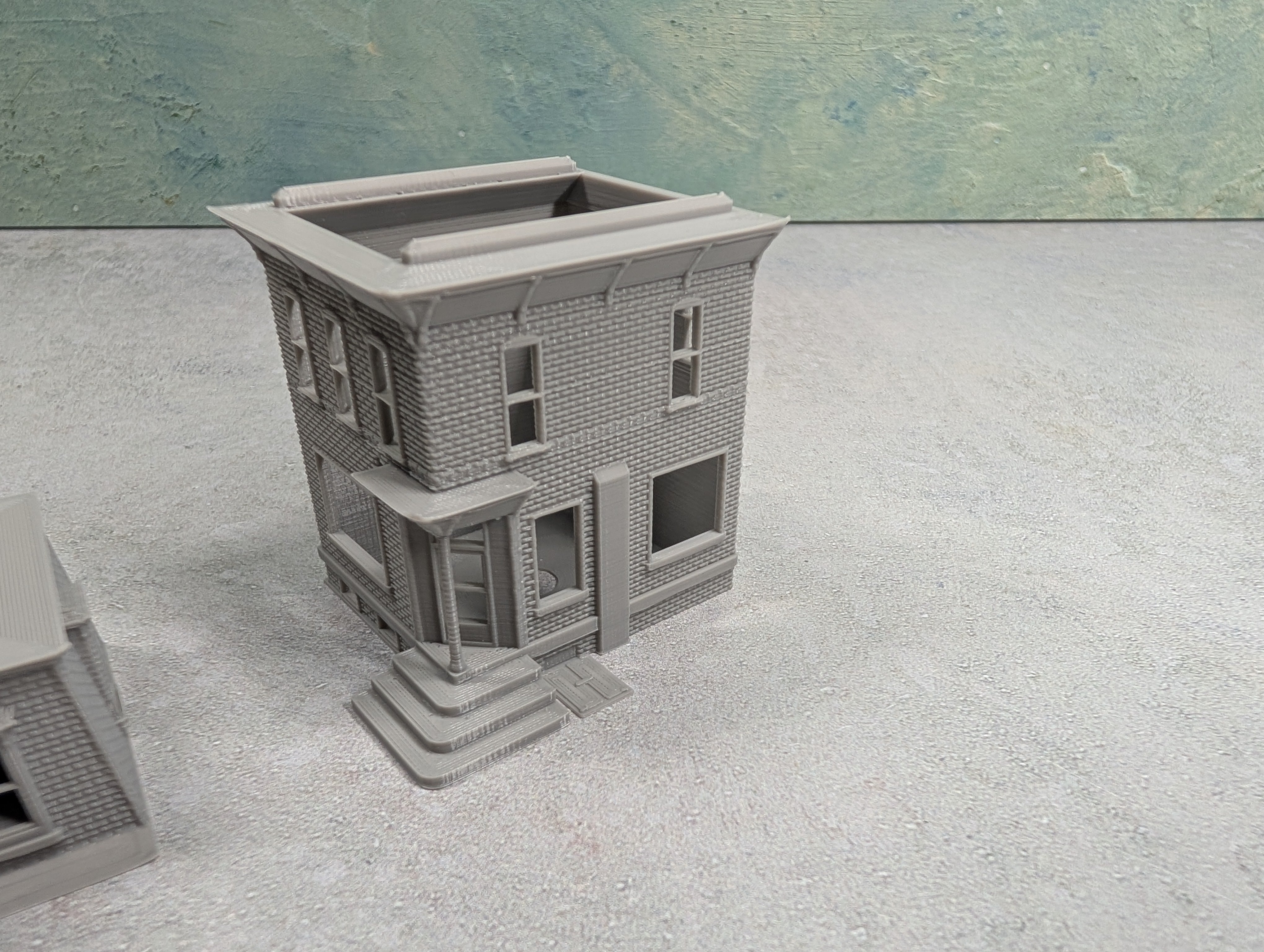 USED N Scale 3D Printed Corner Building KIT
