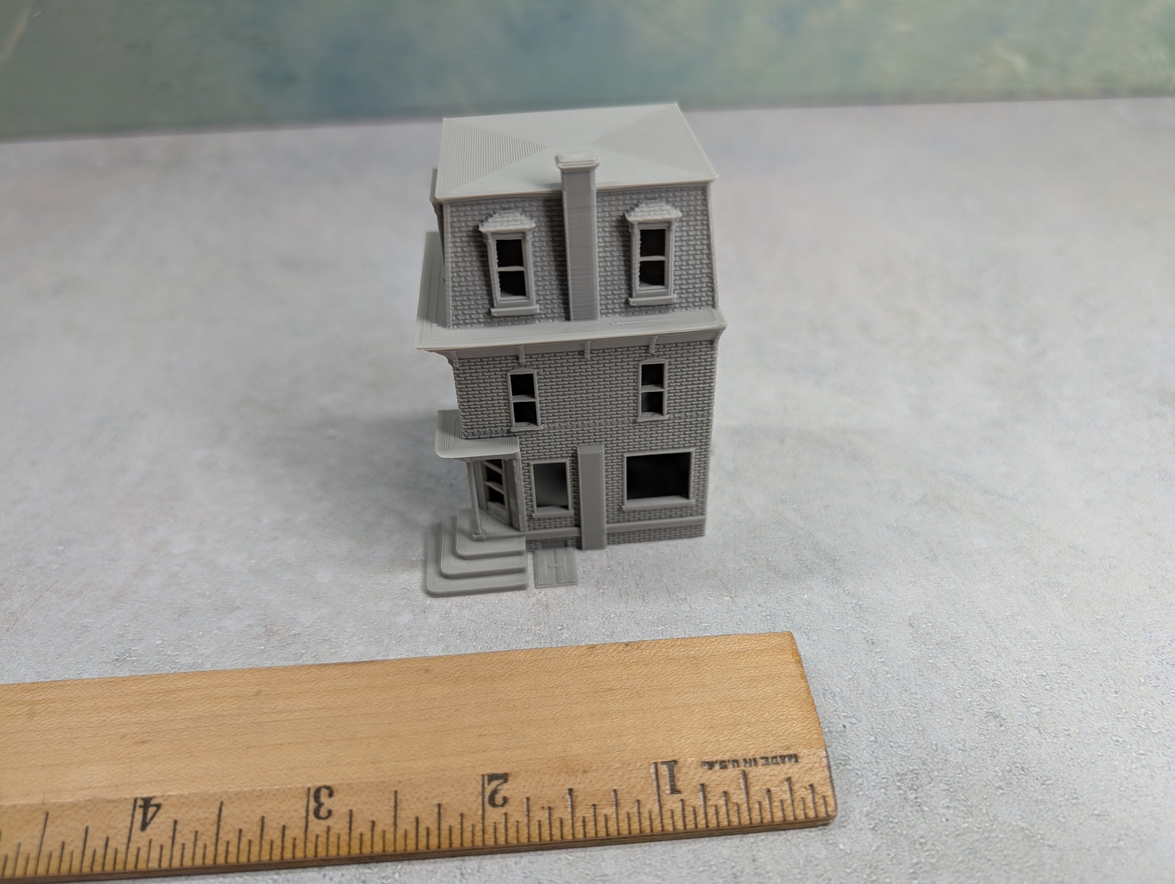 USED N Scale 3D Printed Corner Building KIT