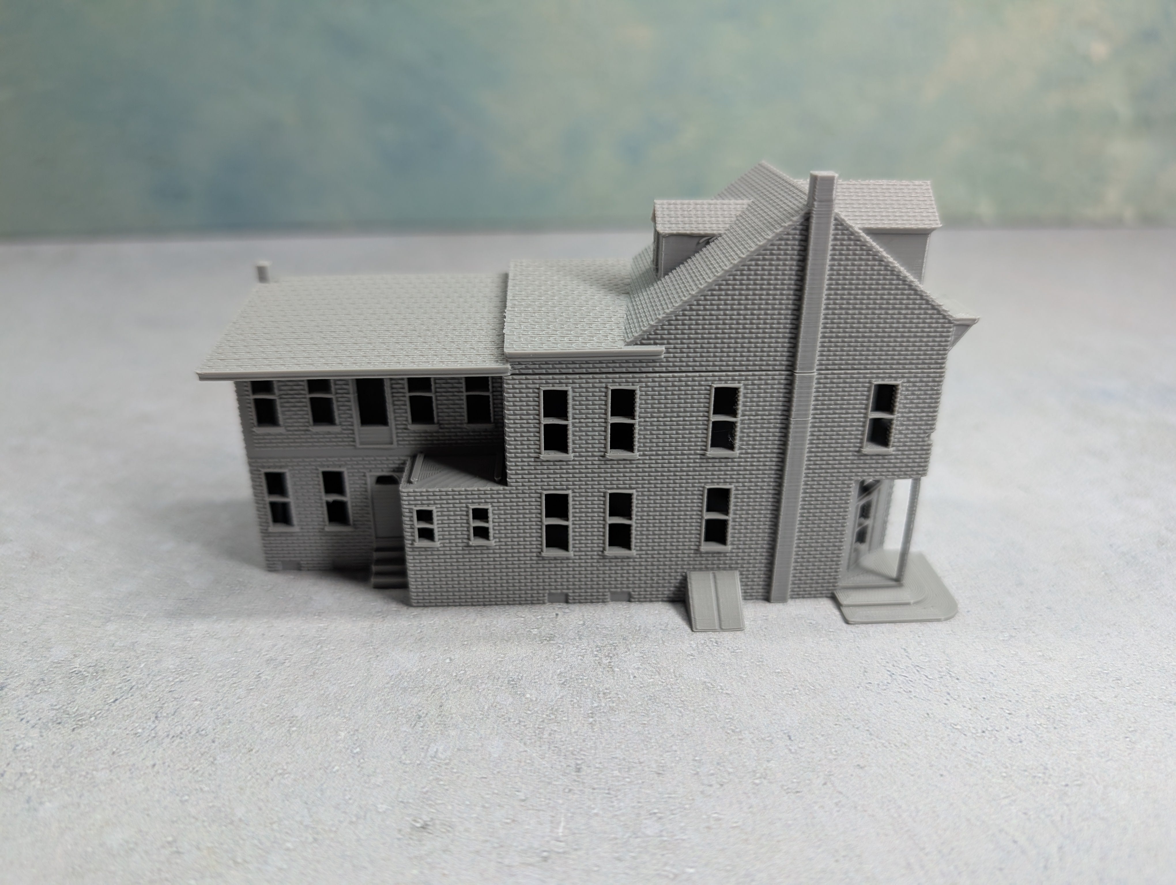 USED N Scale Lot of 3D Printed Corner Buildings KIT (2 pcs)