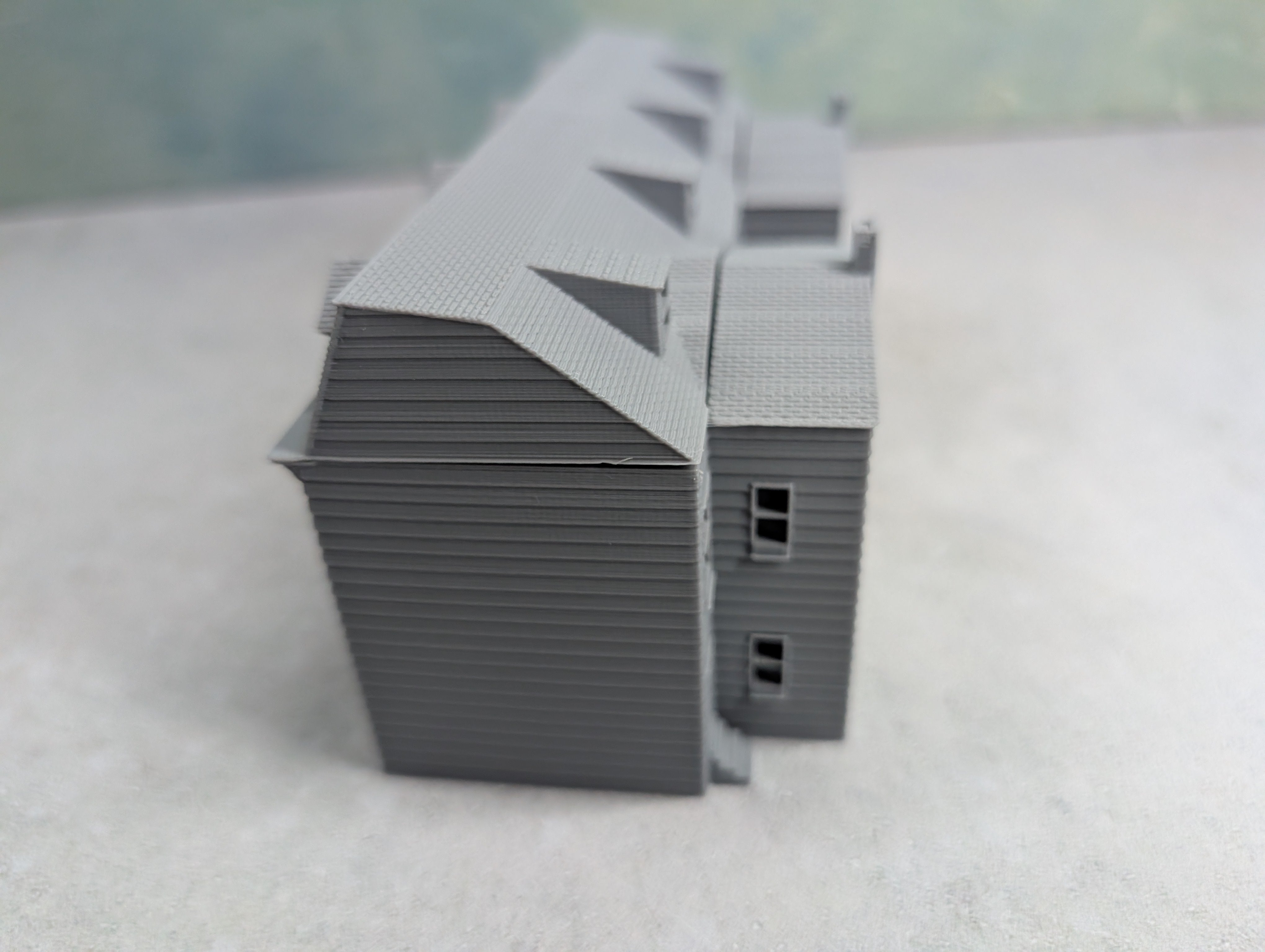 USED N Scale 3D Printed 4 Unit Rowhouse KIT