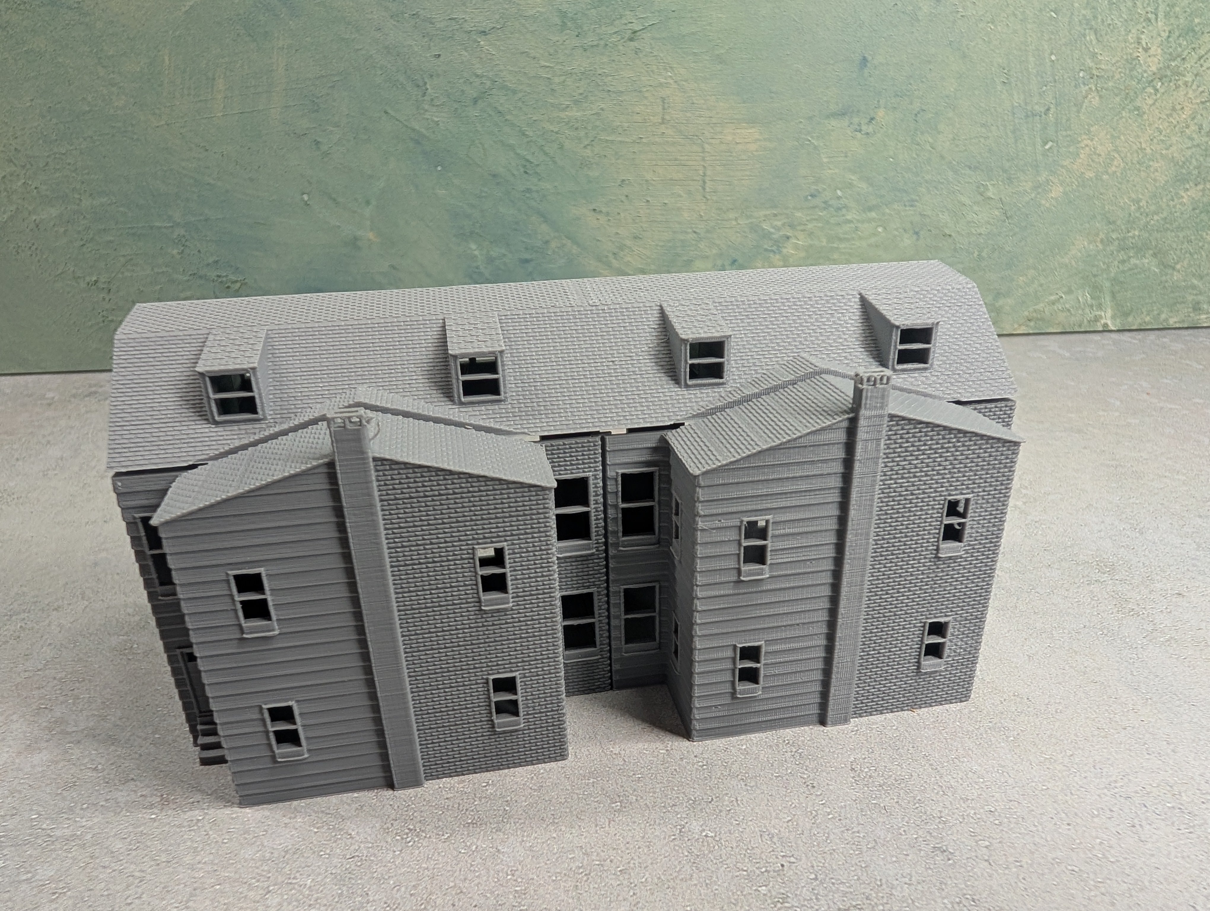 USED N Scale 3D Printed 4 Unit Rowhouse KIT