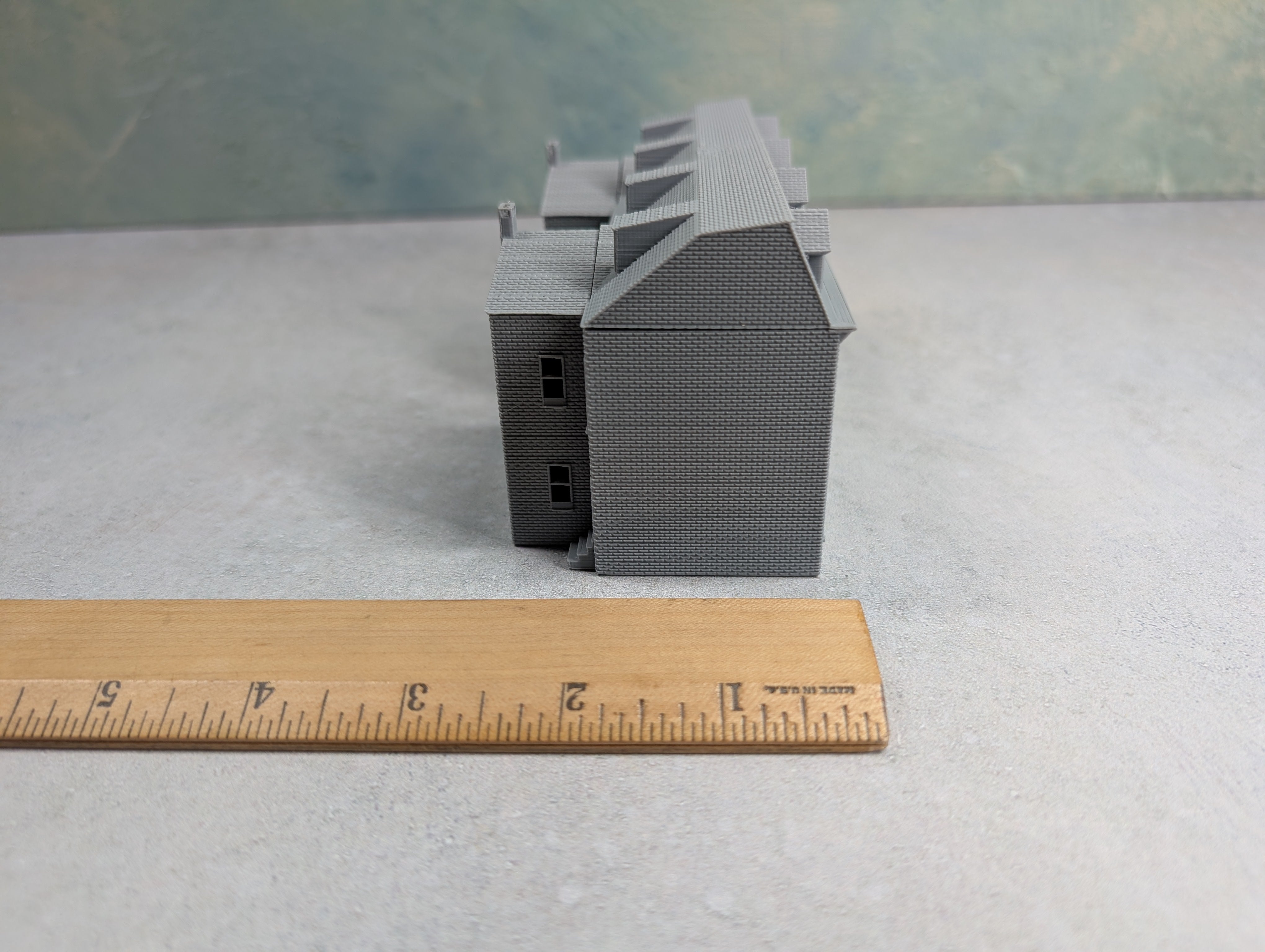 USED N Scale 3D Printed 4 Unit Rowhouse KIT