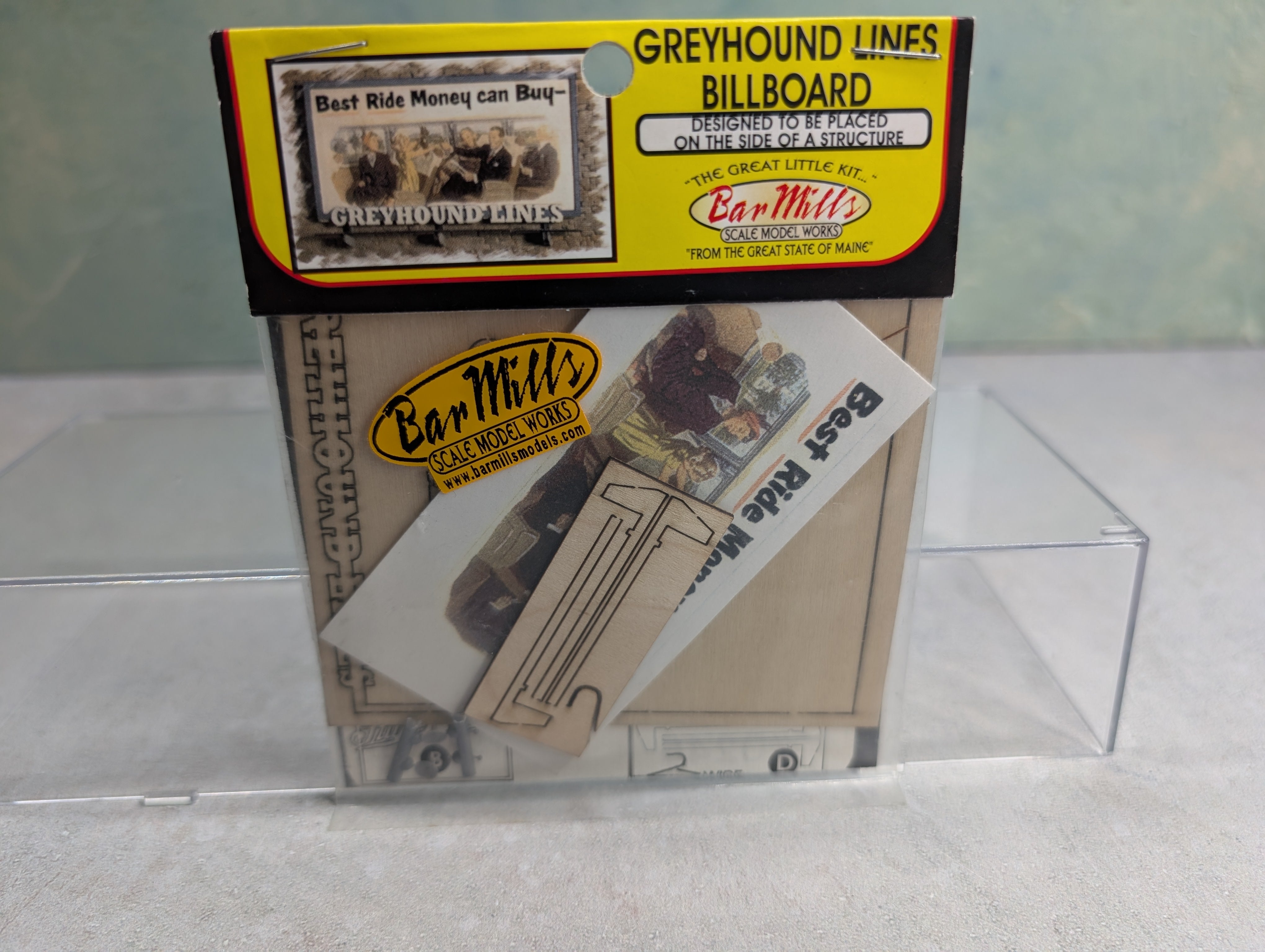 Bar Mills 245 N Scale Greyhound Lines Billboard, Laser Cut, HO & O