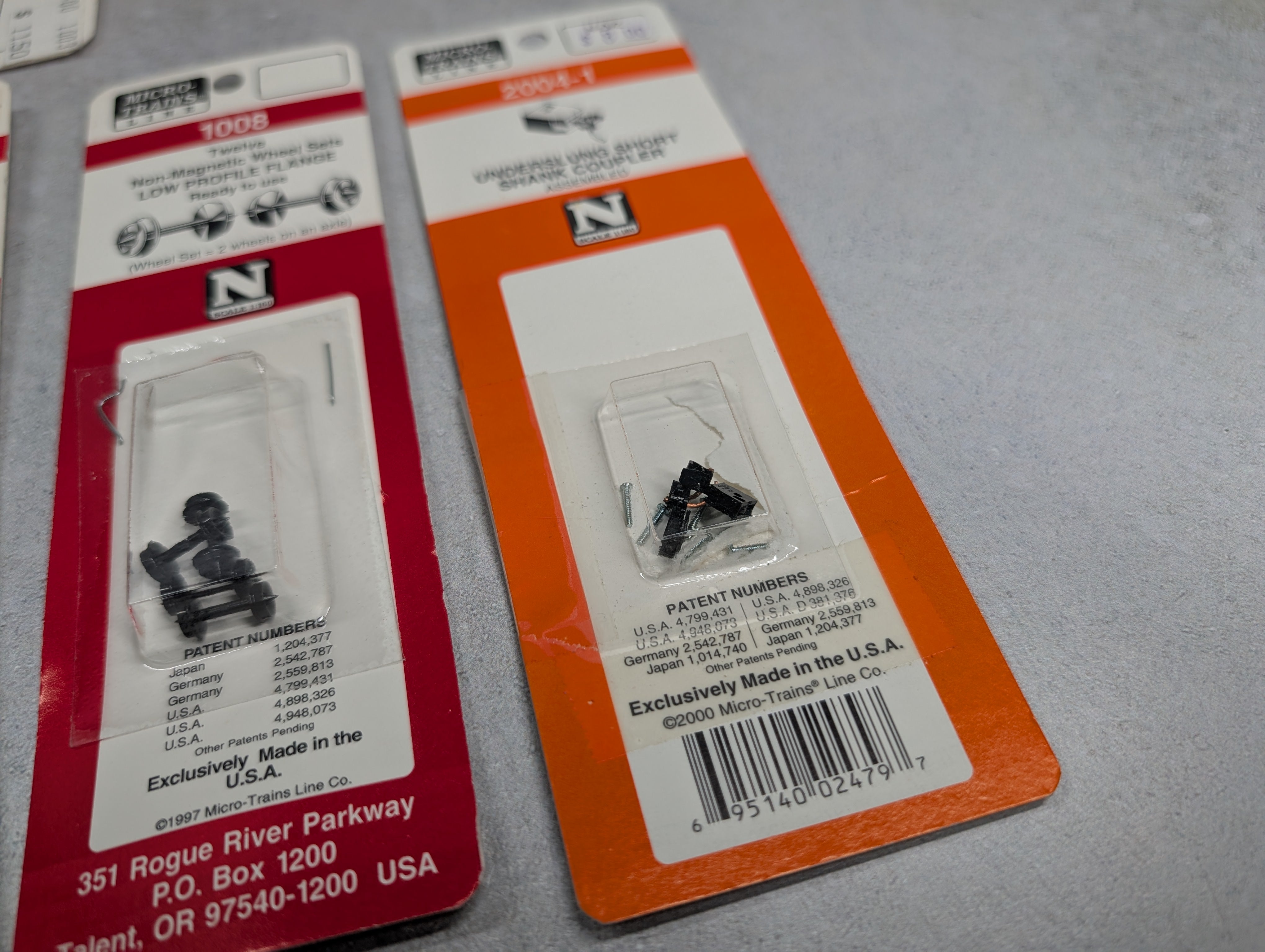 USED Micro-Trains N Scale Lot of Opened Packs of Couplers & Wheels