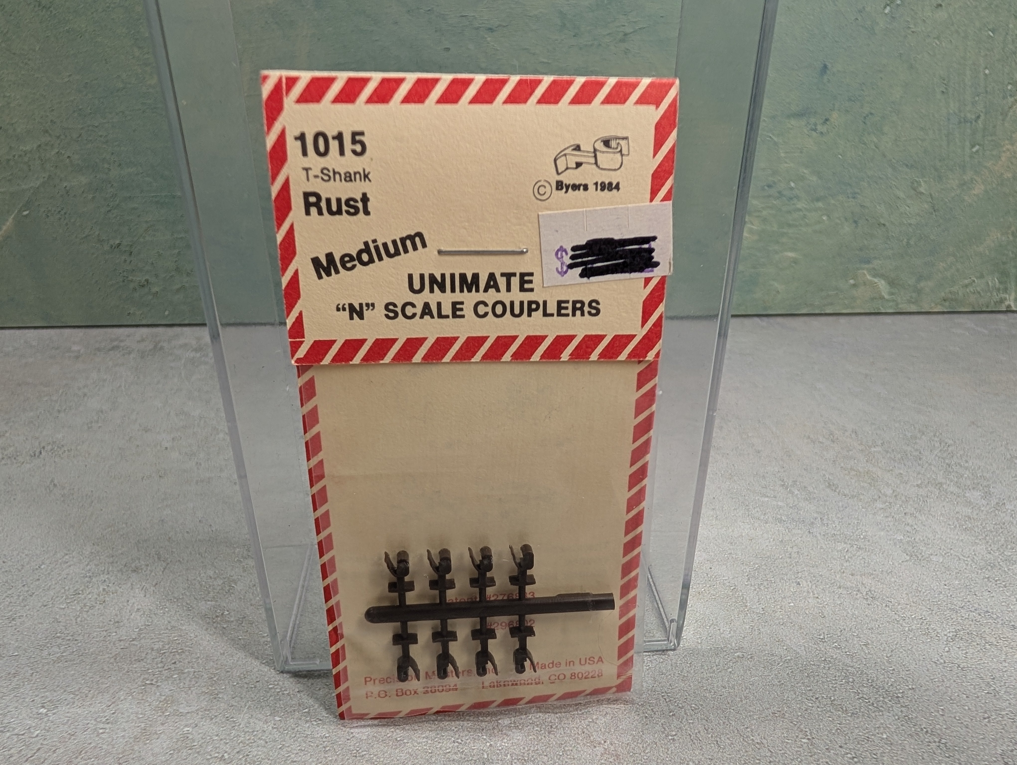 Precision Masters 1015 N Scale T-Shank Medium Unimate Couplers Rust Color (8 pcs)