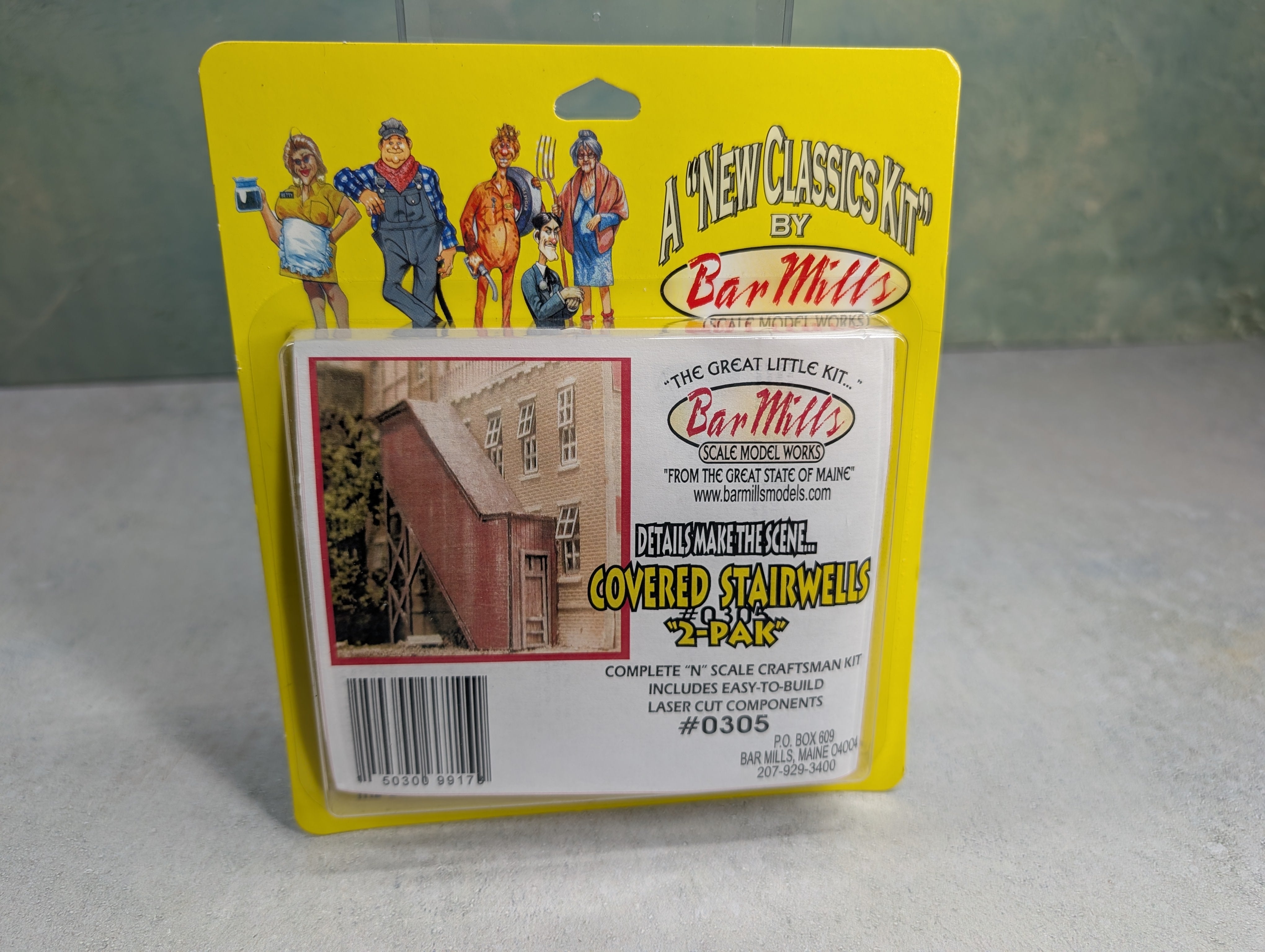 Bar Mills #0305 N Scale Laser Cut Covered Stairwells - 2 Pack KIT