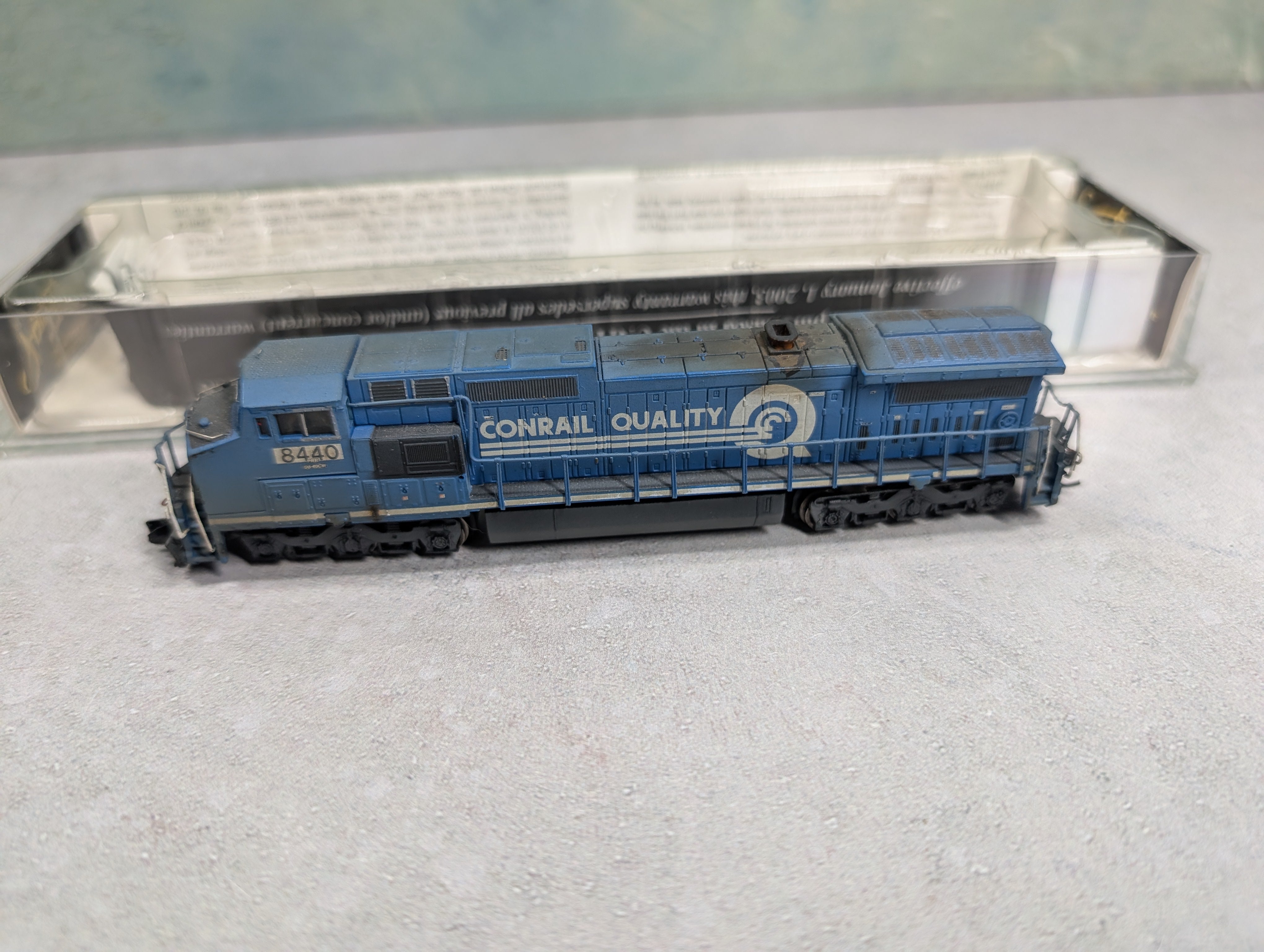 USED Bachmann 86066 N Scale Spectrum GE Dash-8-40CW Diesel Locomotive Conrail PRR #8440 Custom Weathered, Runs Great DCC No Sound
