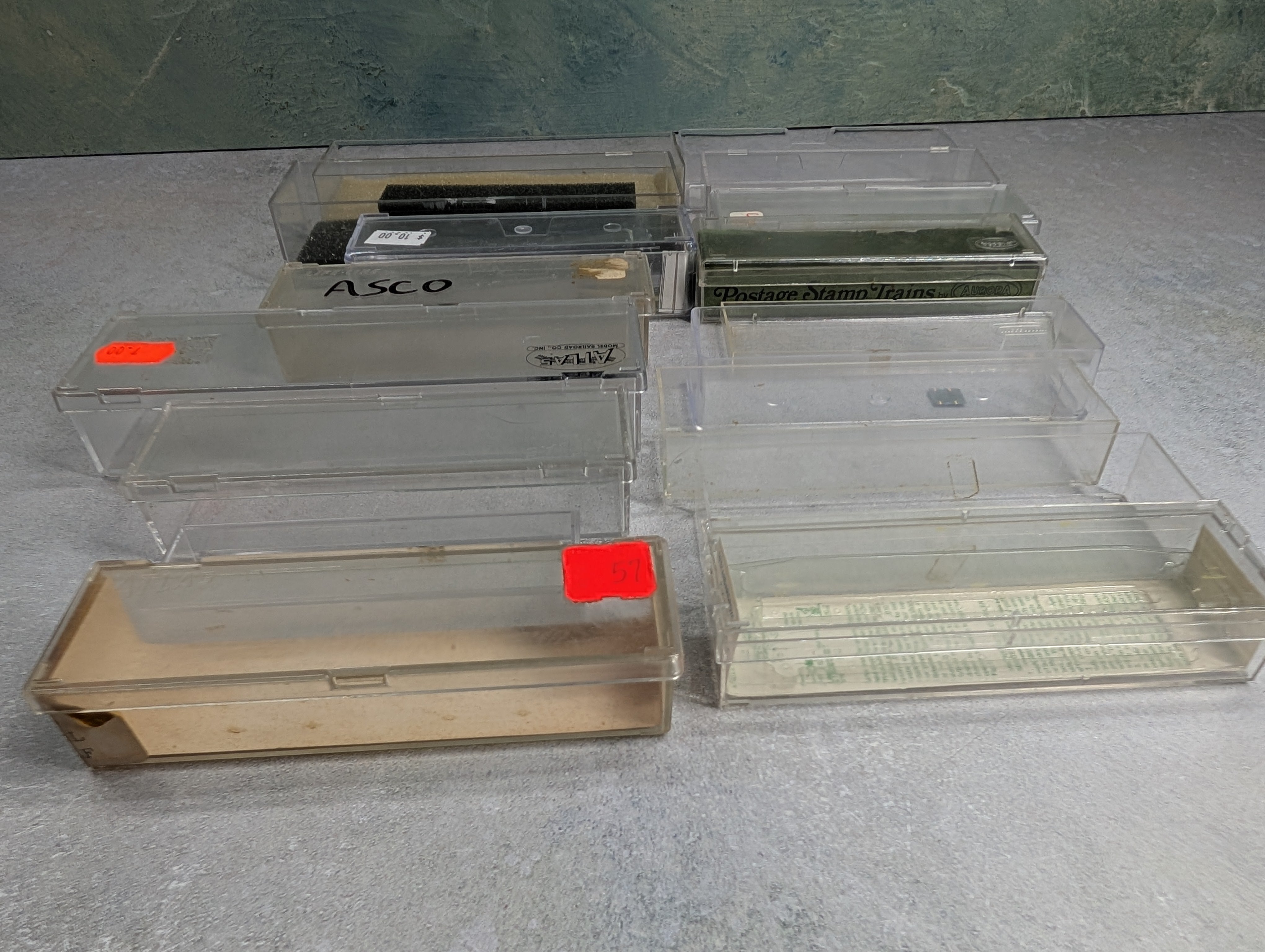 USED N Scale Lot of Various Jewel Cases & Lids Not Complete