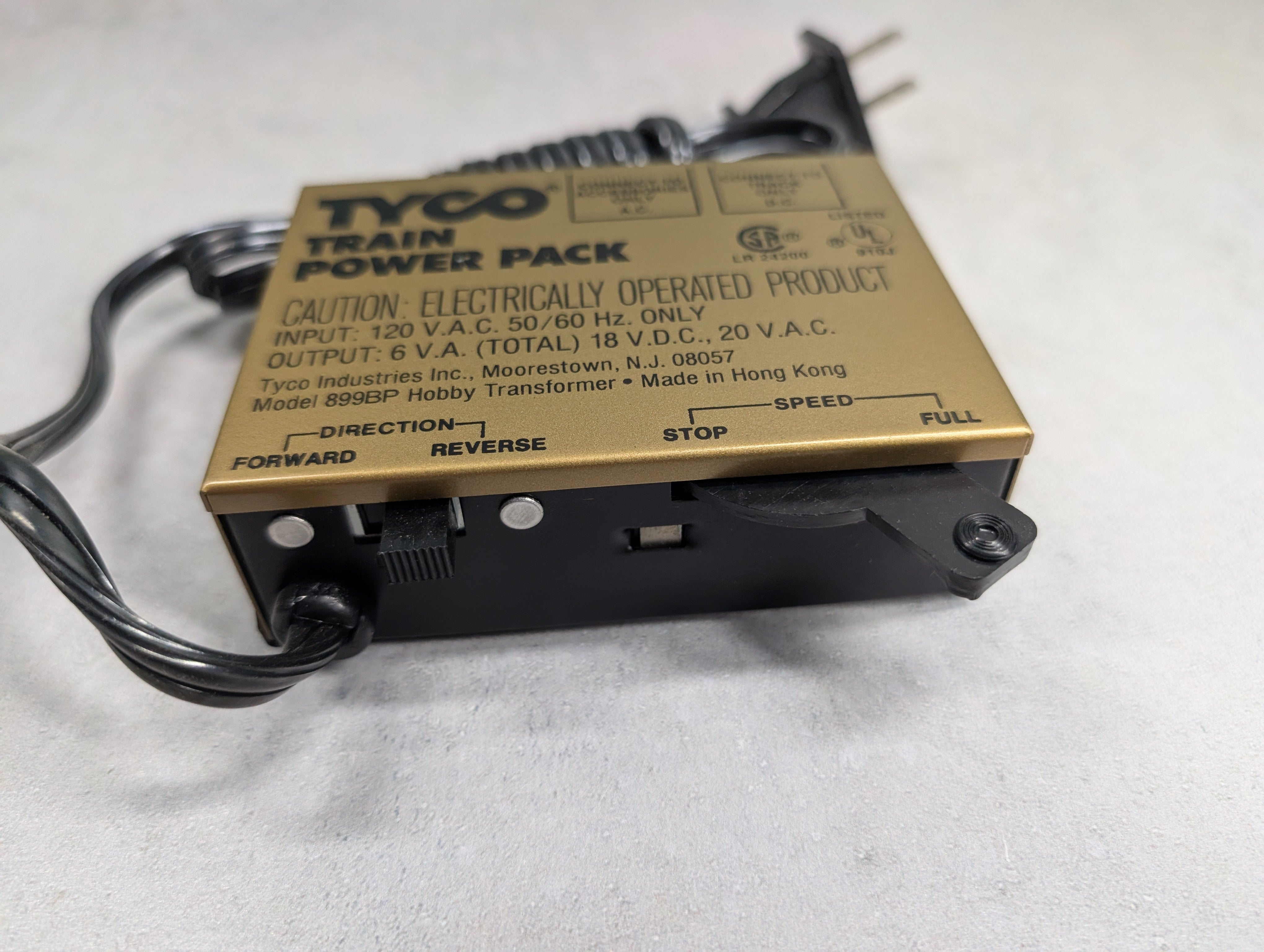 USED Tyco MULTI Scale Train Power Pack Hobby Transformer Gold - Tested