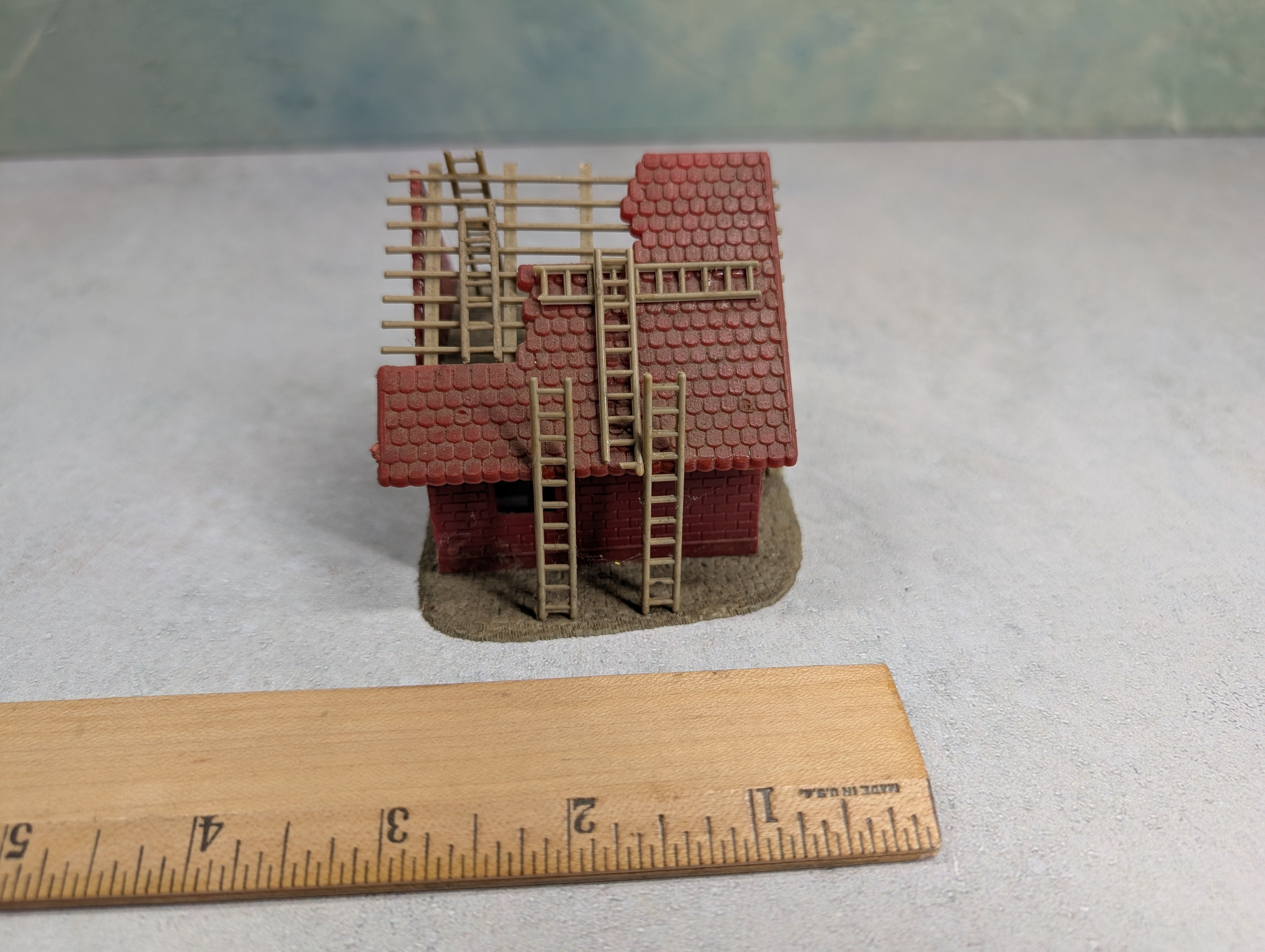 USED HO Scale Home Under Construction