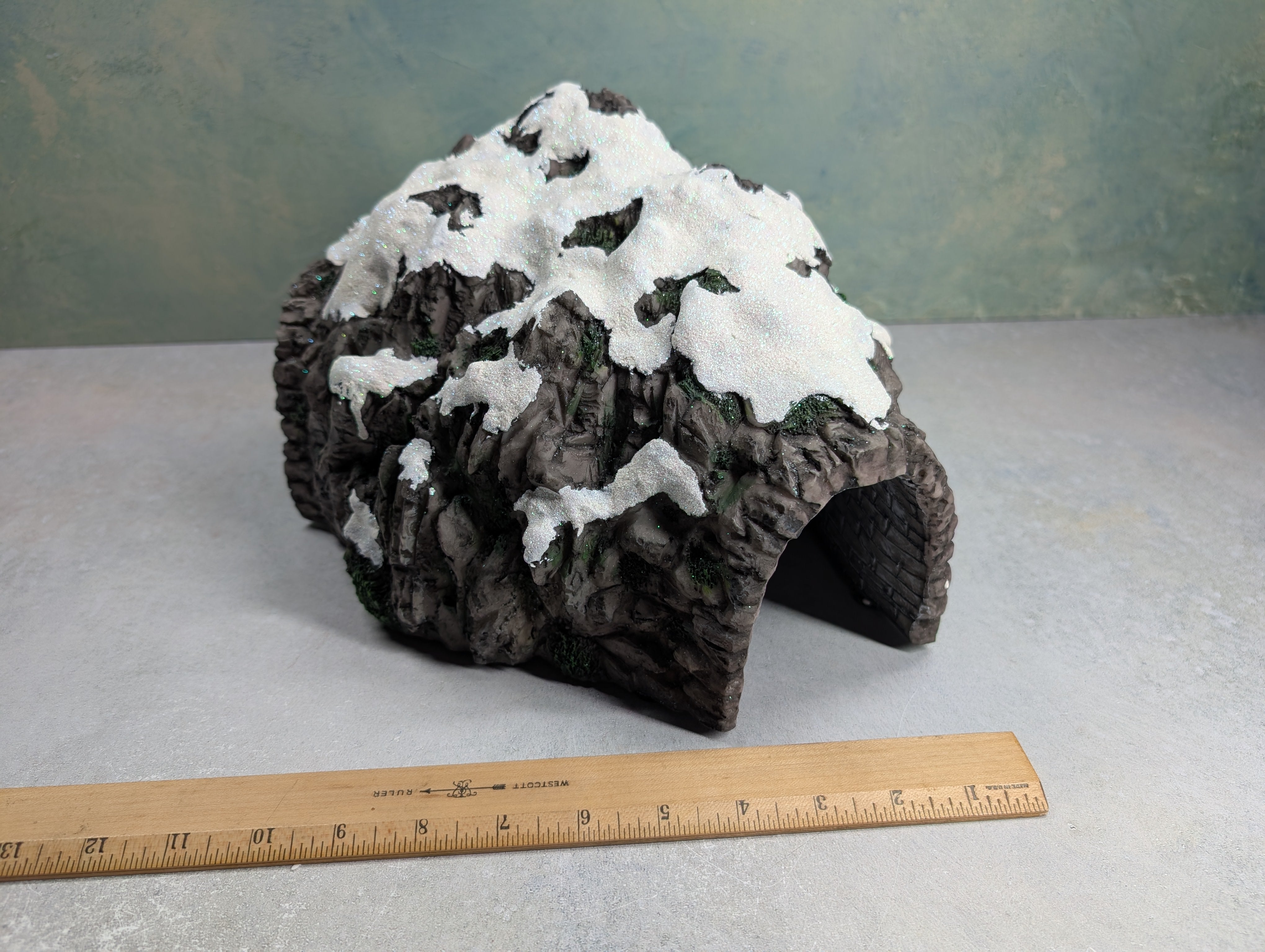 USED Hawthorne Village Snow Covered Rocky Mountain Tunnel