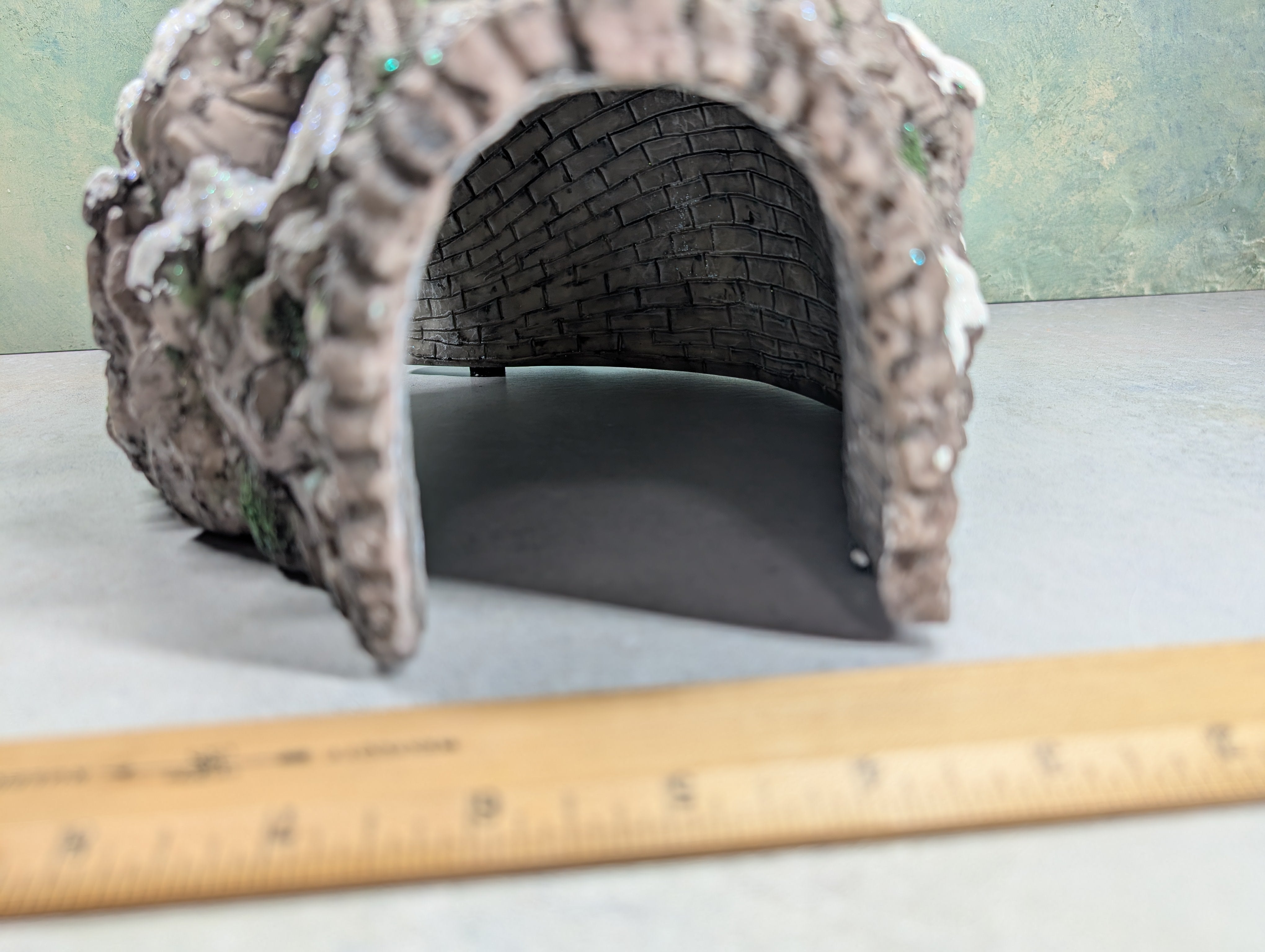 USED Hawthorne Village Snow Covered Rocky Mountain Tunnel