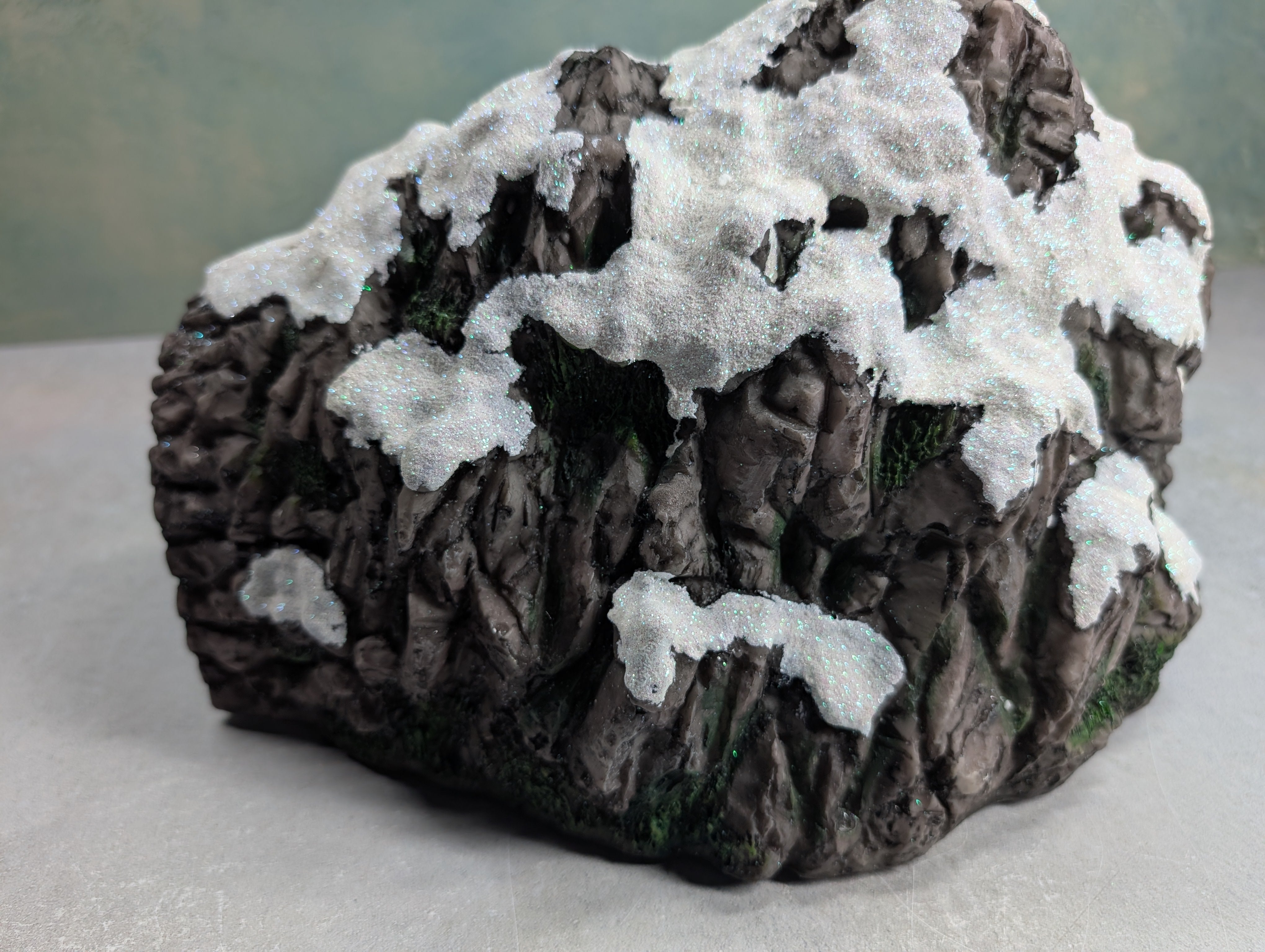 USED Hawthorne Village Snow Covered Rocky Mountain Tunnel