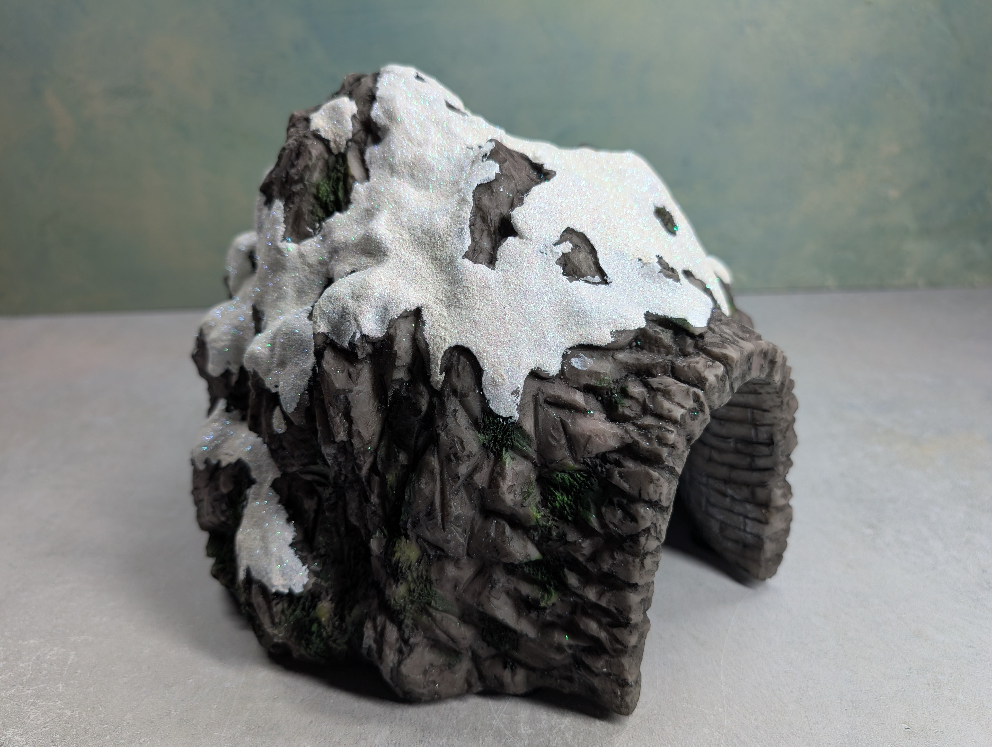 USED Hawthorne Village Snow Covered Rocky Mountain Tunnel