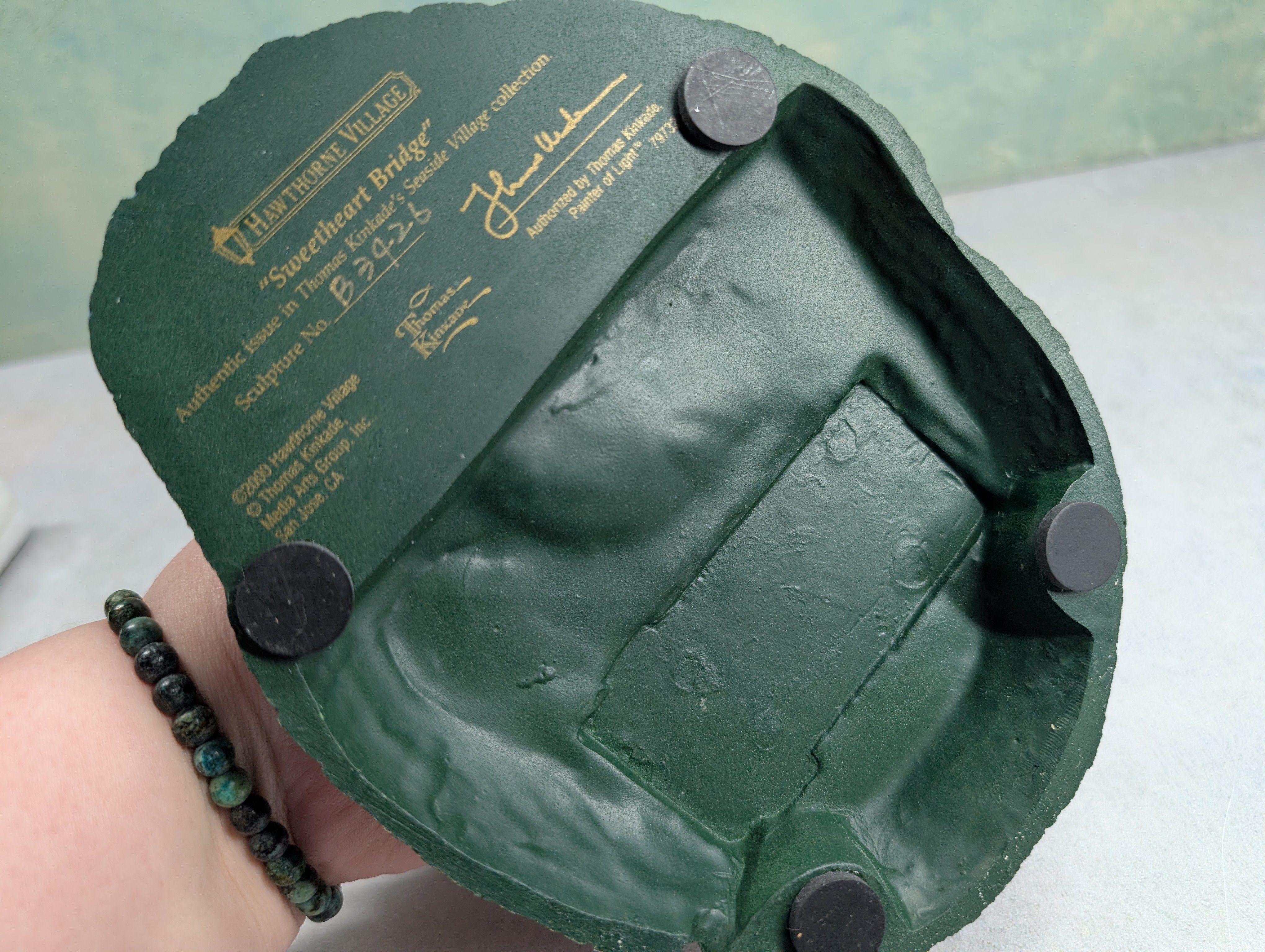 USED Hawthorne Village 79732 Sweetheart Bridge Thomas Kinkade