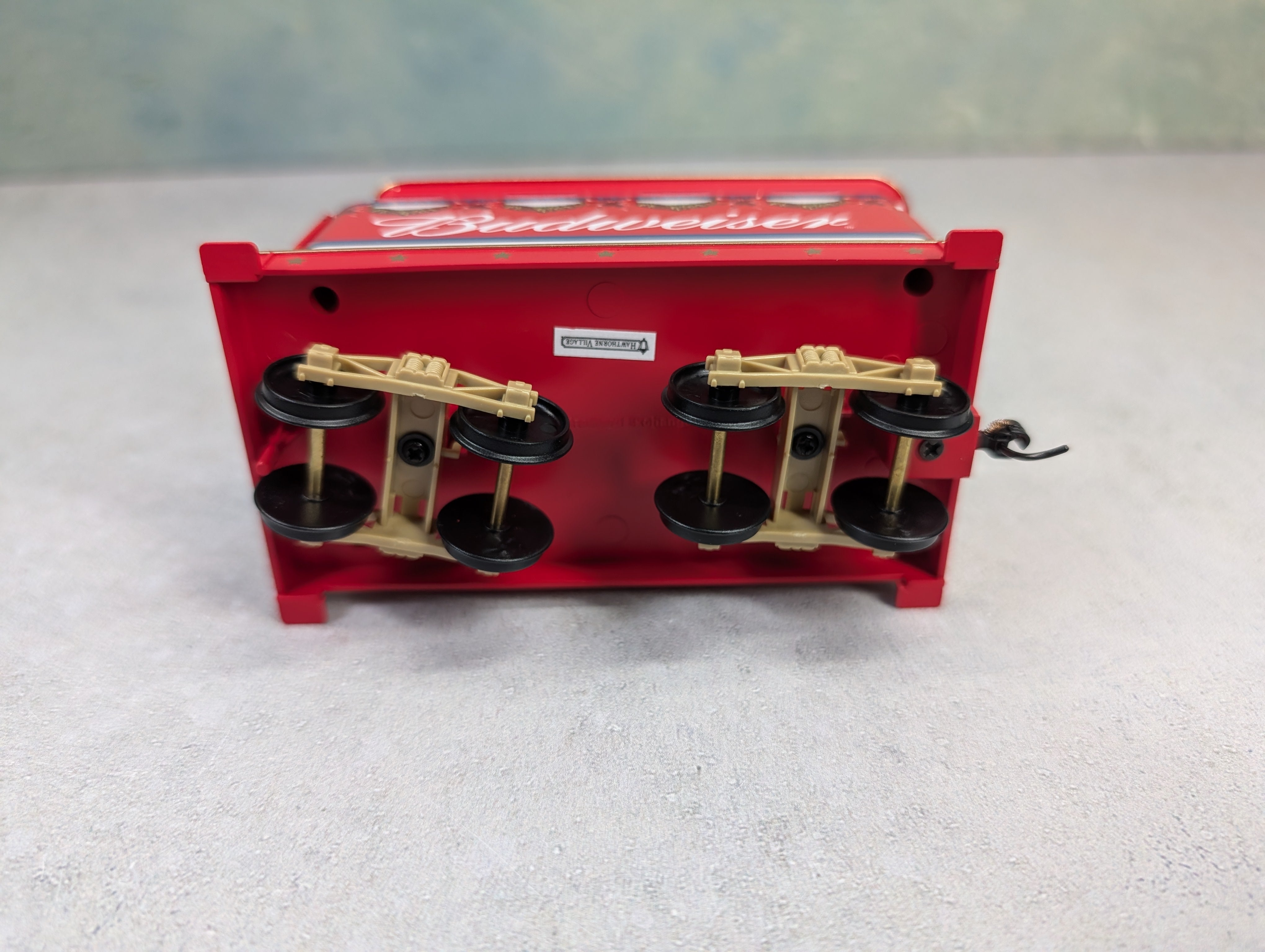 USED Hawthorne Village On30 Scale 4-6-0 Steam Locomotive, Narrow Gauge Budweiser Runs Great DC