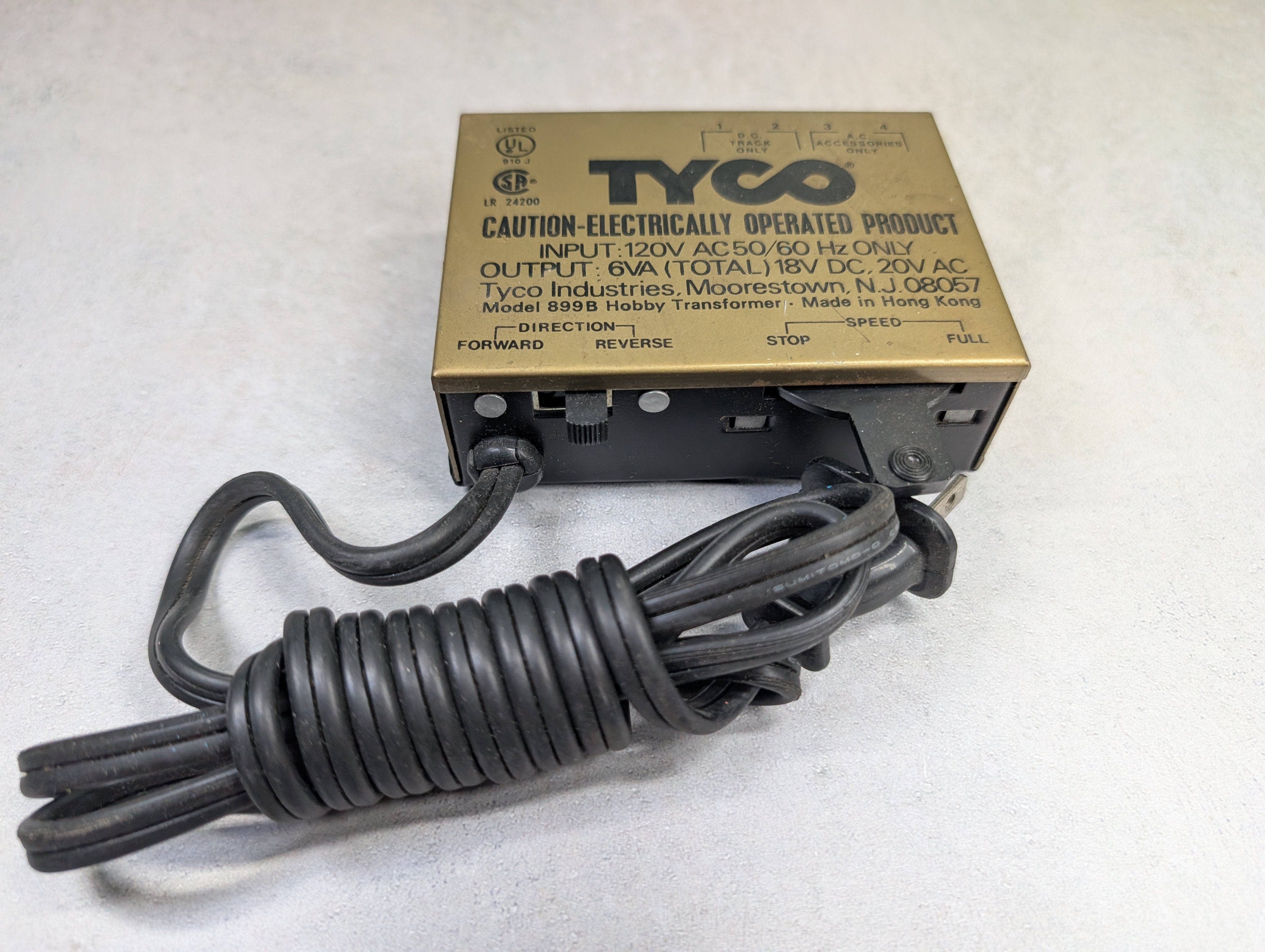 USED Tyco MULTI Scale DC Hobby Transformer Gold - Tested