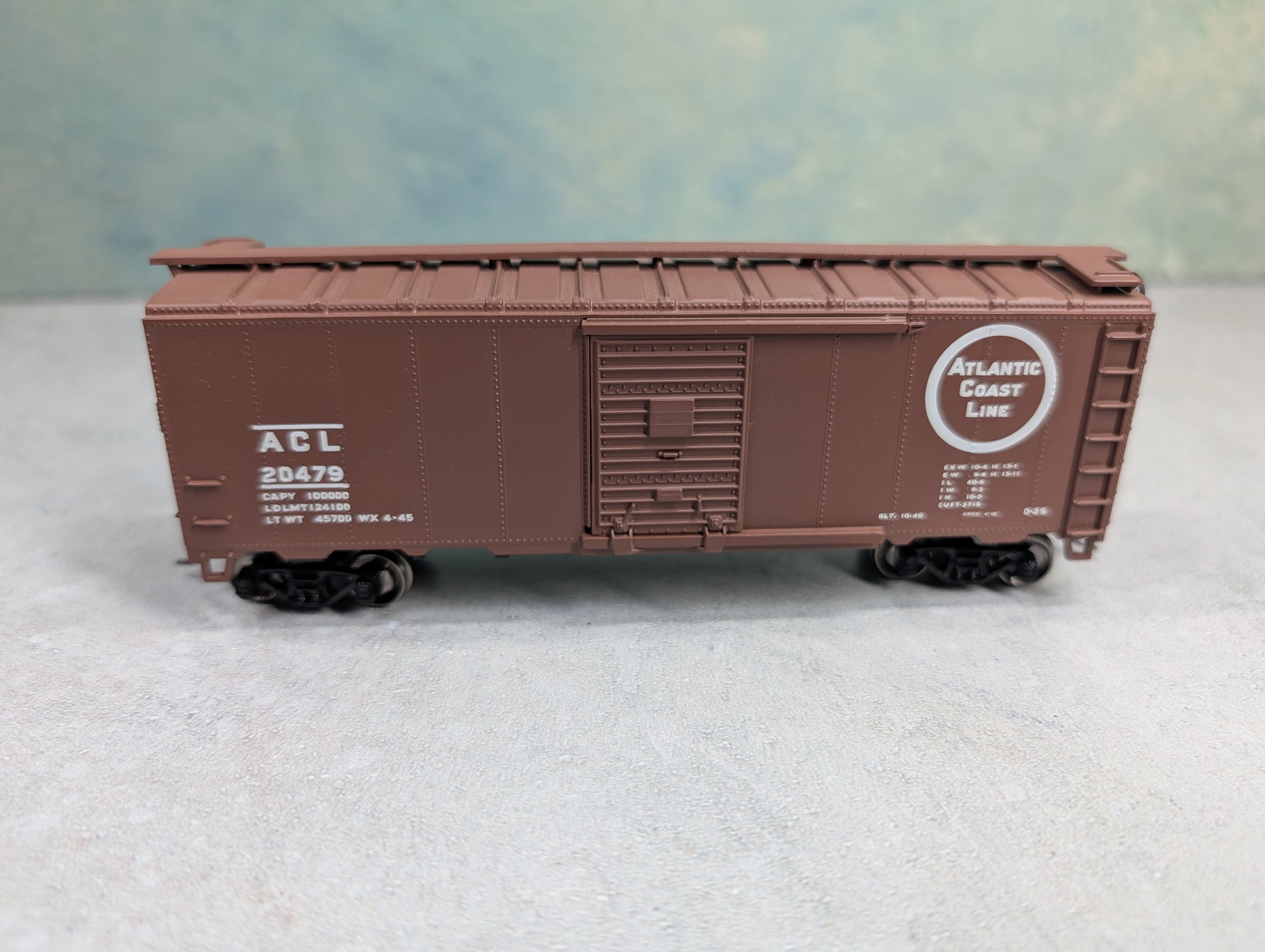 USED Athearn 5001 HO Scale 40' AAR Steam Era Box Car Atlantic Coast Line ACL #20479 Metal Wheels & Kadees