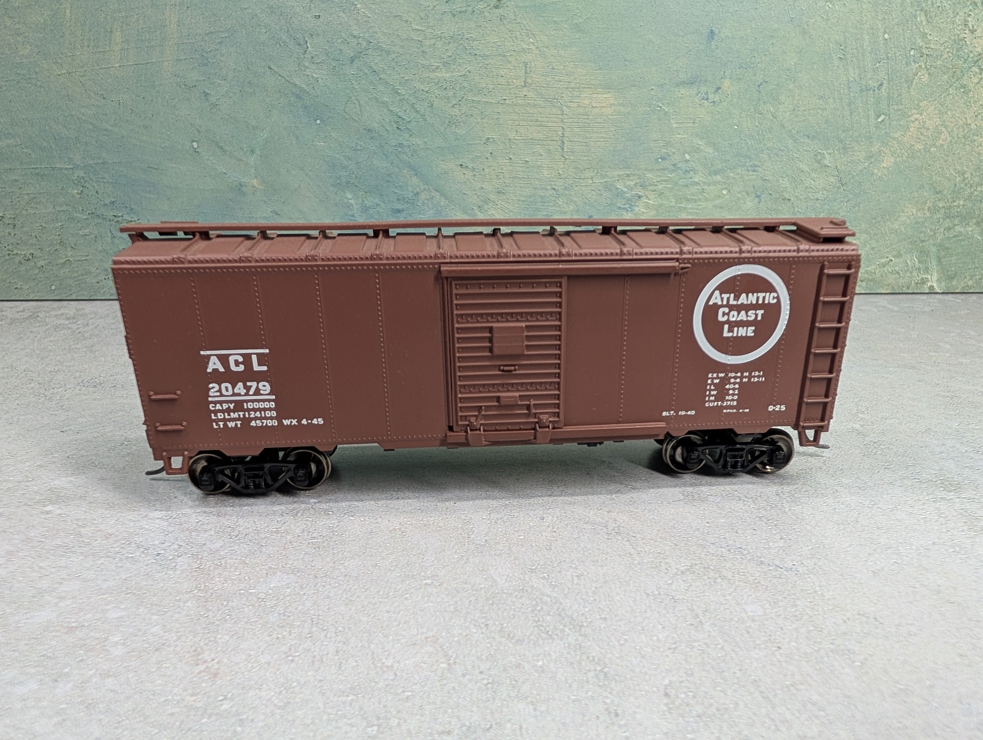 USED Athearn 5001 HO Scale 40' AAR Steam Era Box Car Atlantic Coast Line ACL #20479 Metal Wheels & Kadees