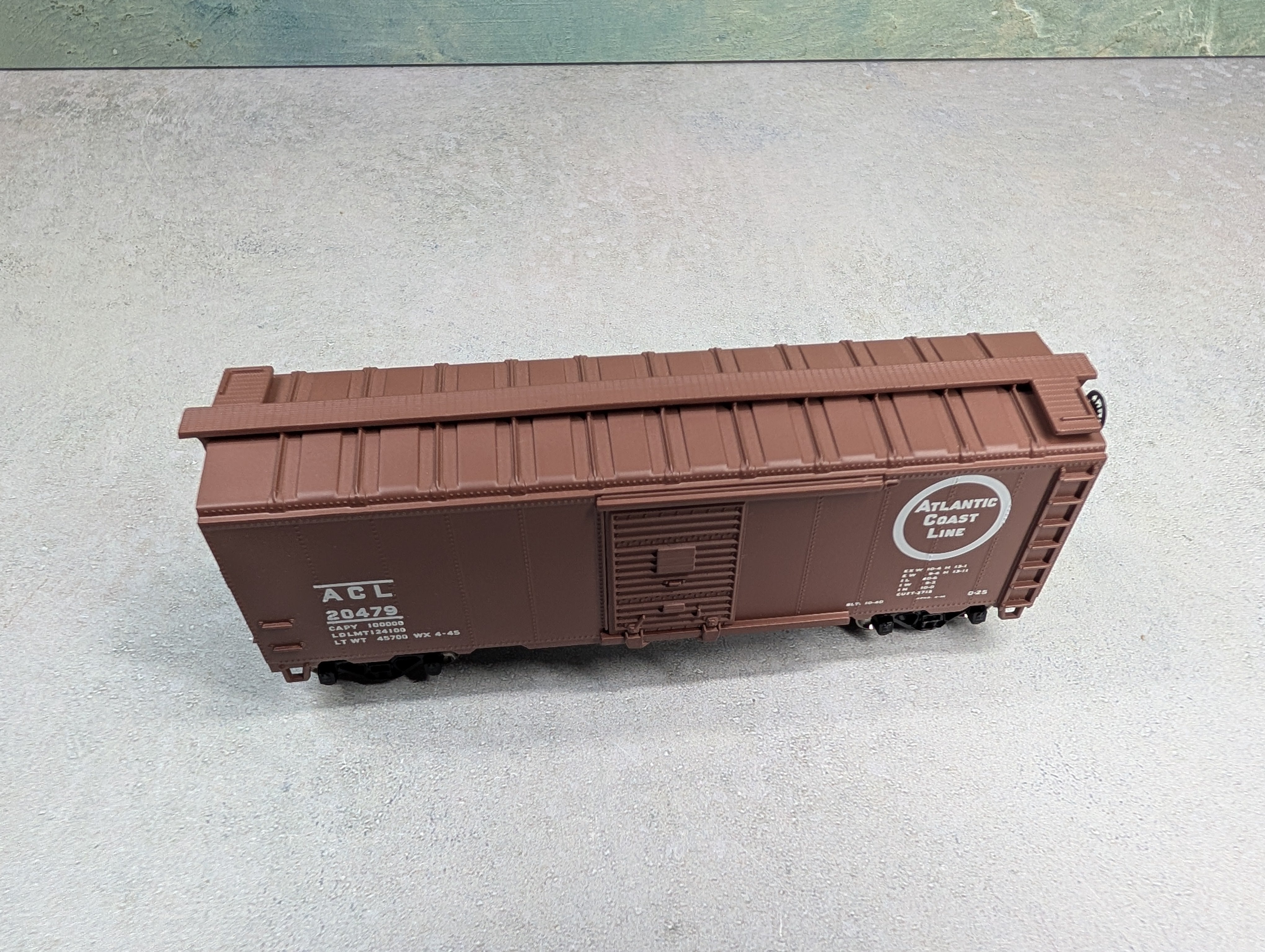 USED Athearn 5001 HO Scale 40' AAR Steam Era Box Car Atlantic Coast Line ACL #20479 Metal Wheels & Kadees