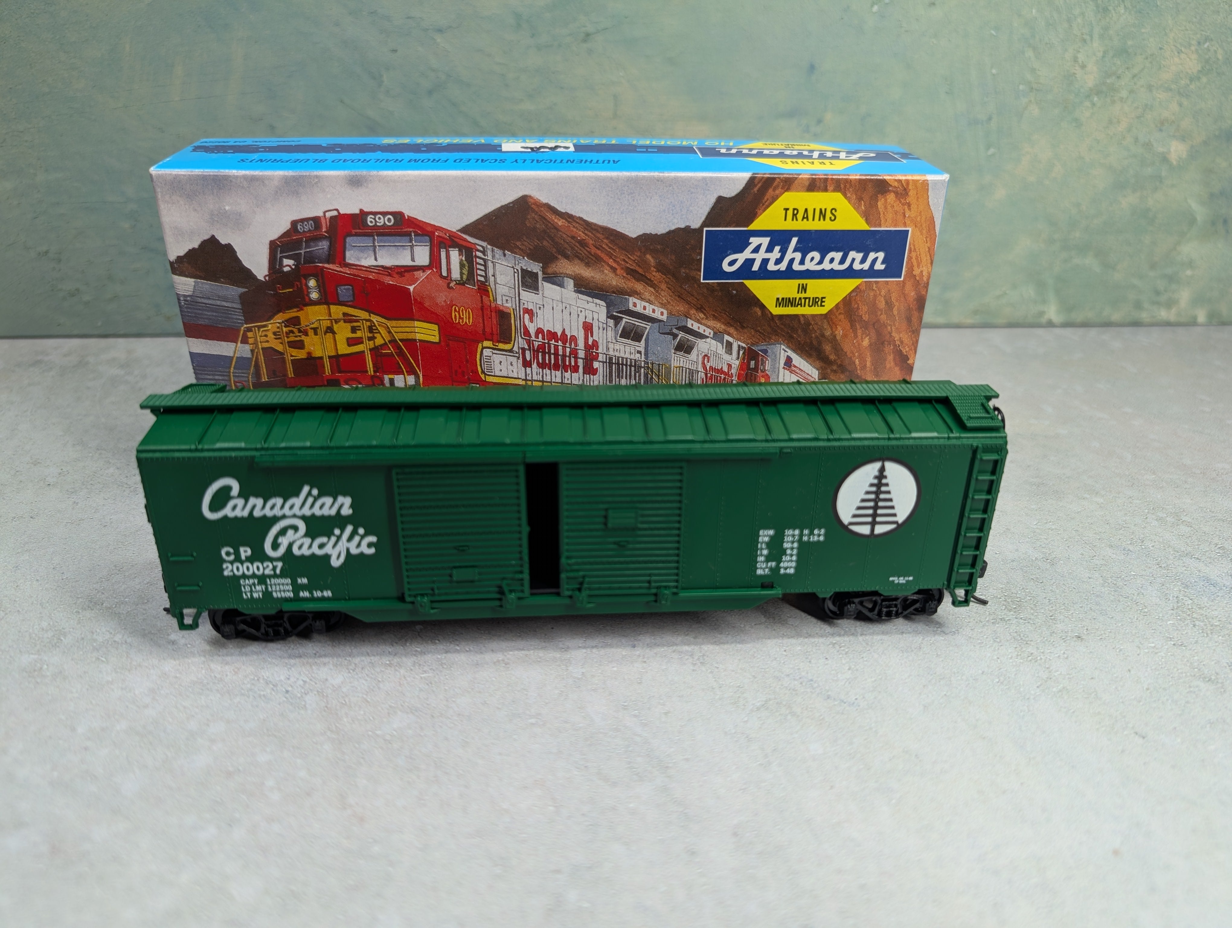 USED Athearn HO Scale 50' DD Box Car Canadian Pacific CP #200027 Bev-Bel