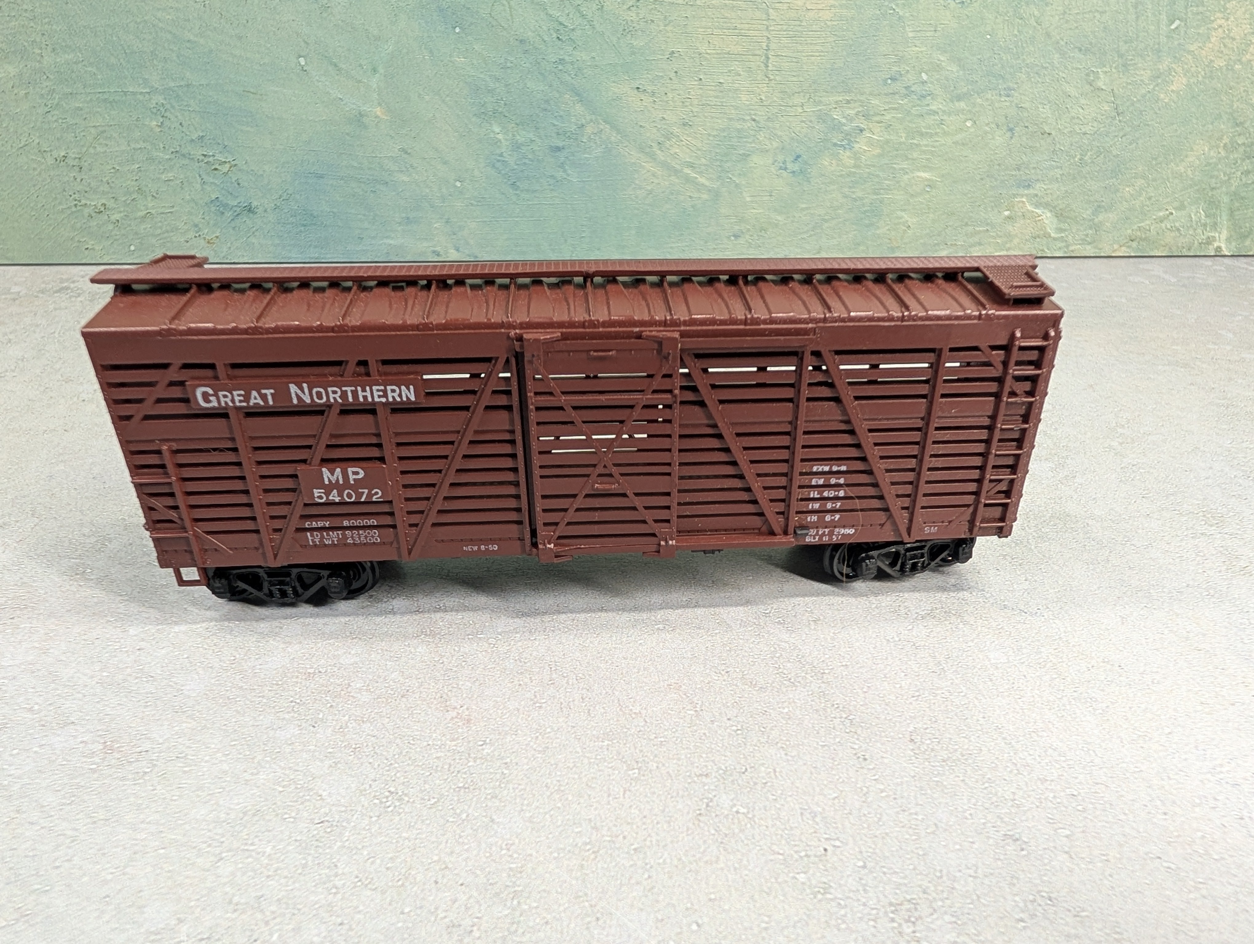 USED Athearn HO Scale 40' Cattle Stock Car Great Northern MP #54072