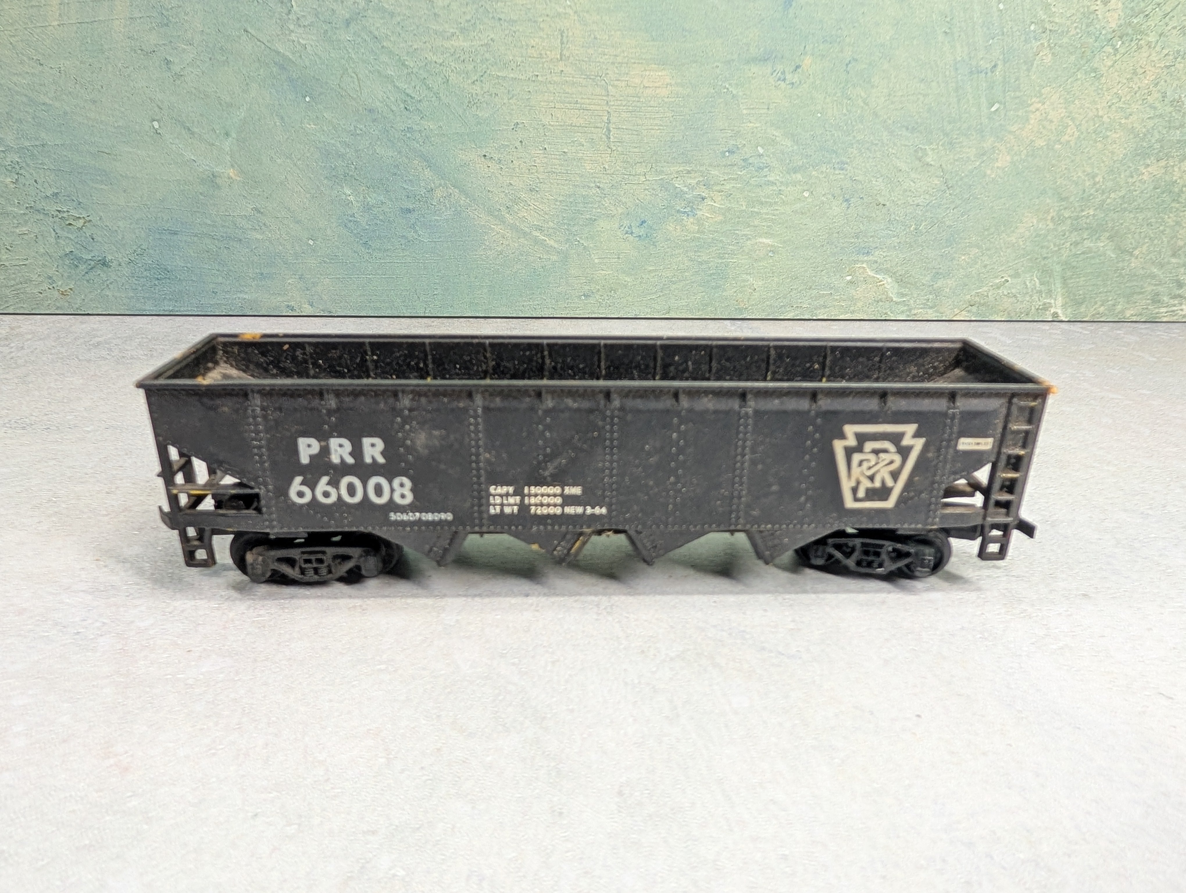 USED Tyco HO Scale Quad Hopper Pennsylvania PRR #66008