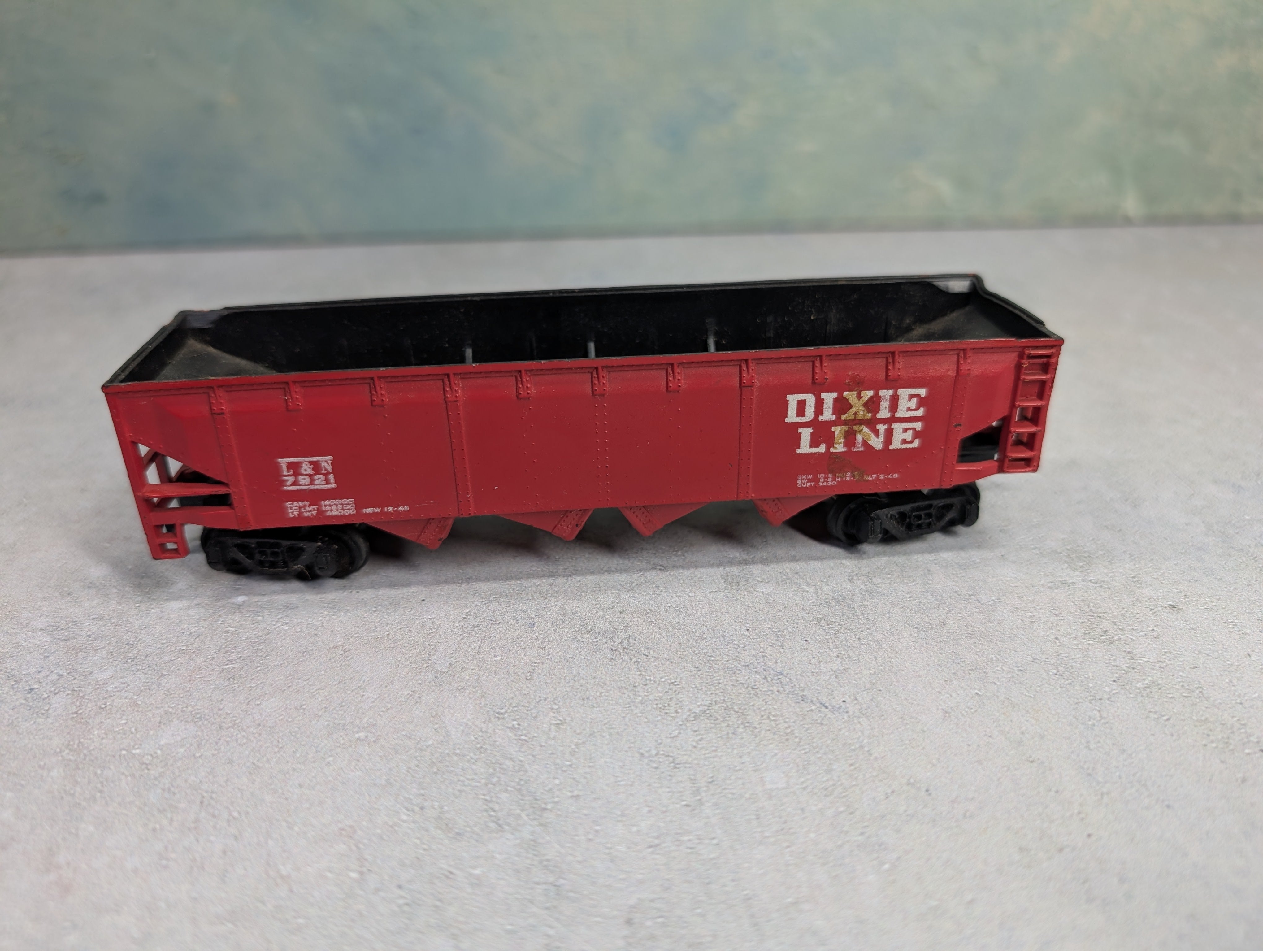 USED Bachmann HO Scale Quad Hopper Louisville & Nashville L&N #7921 Dixie Line