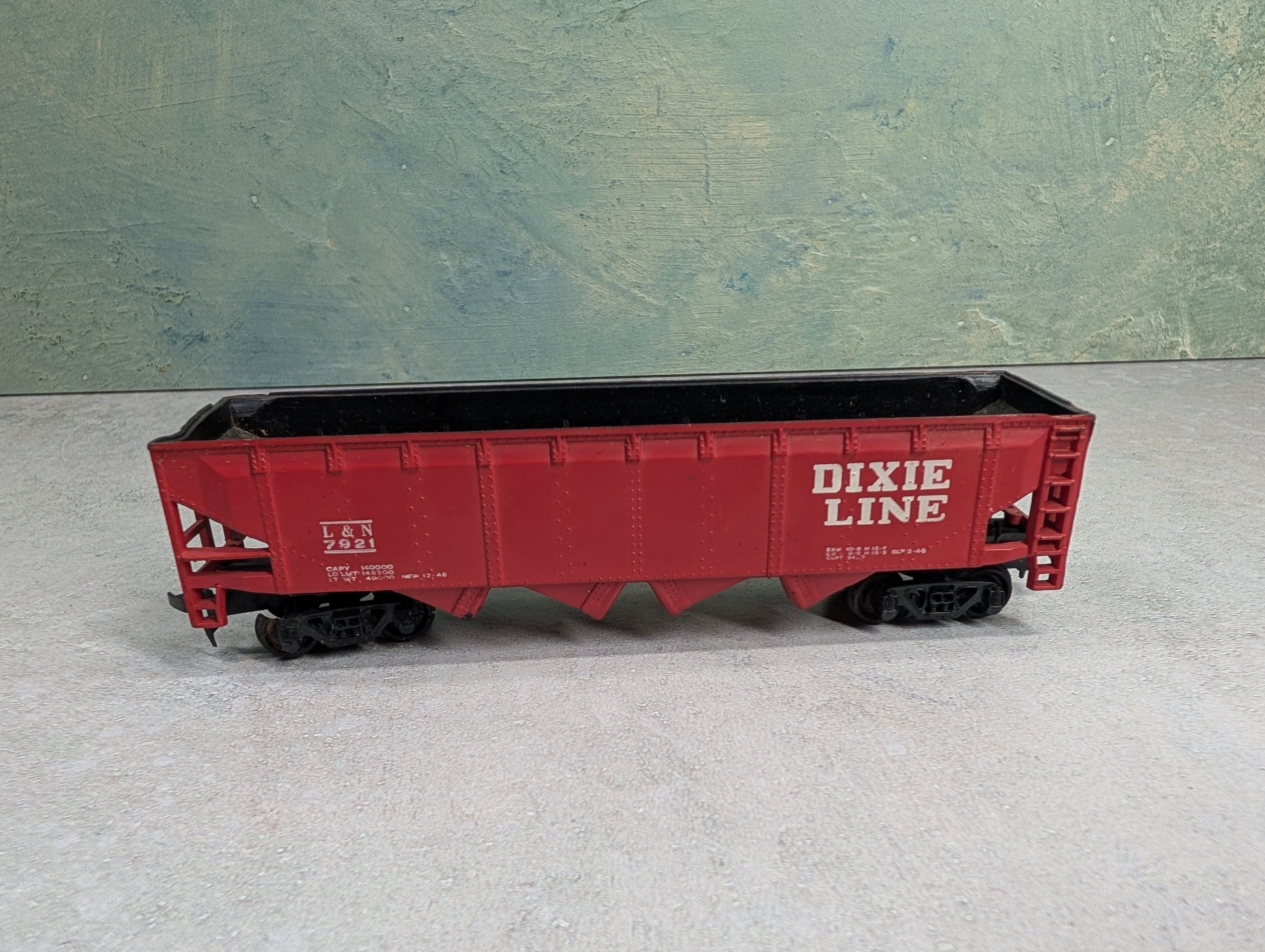 USED Bachmann HO Scale Quad Hopper Louisville & Nashville L&N #7921 Dixie Line