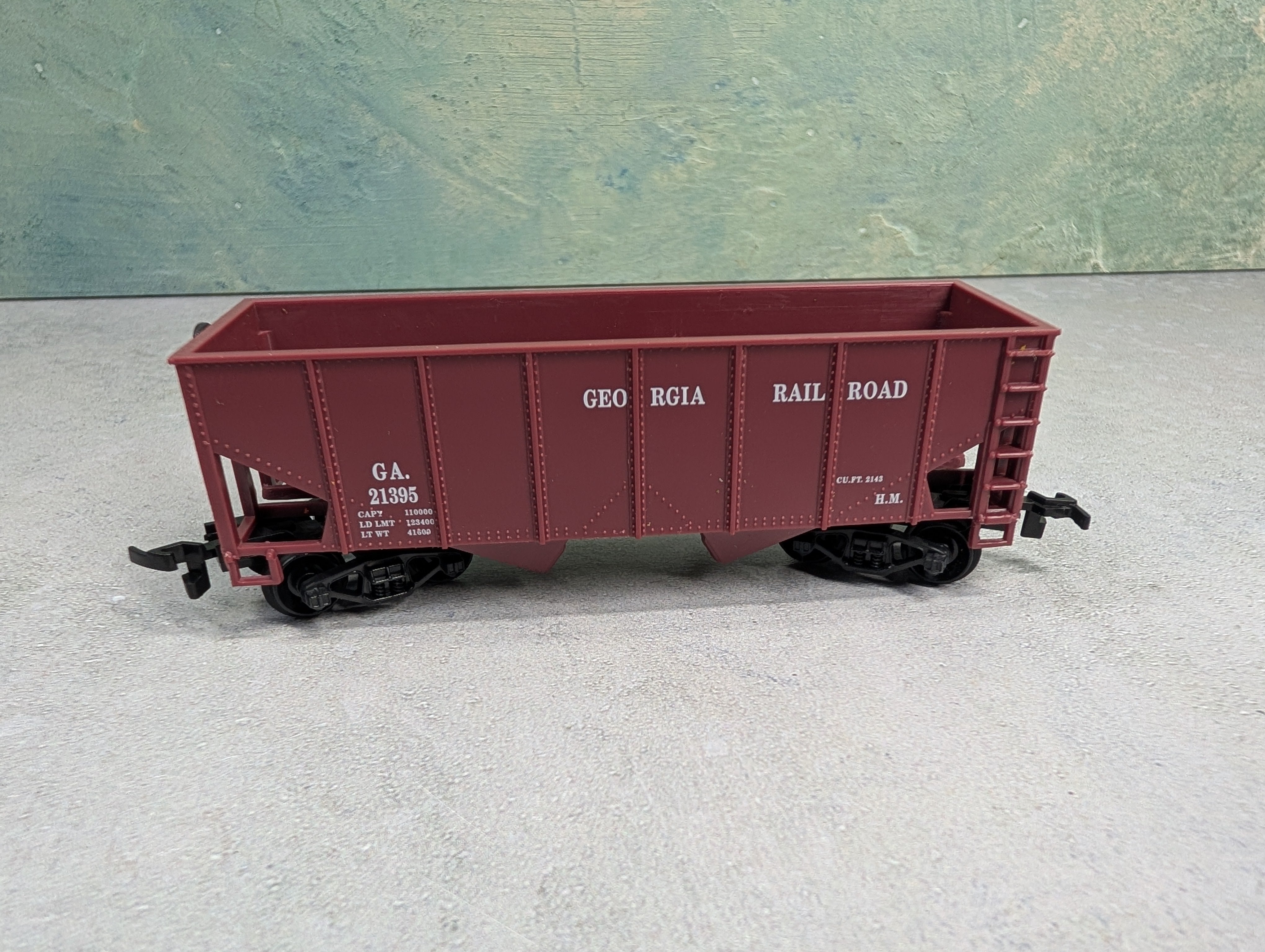 USED Life-Like HO Scale 2 Bay Hopper Georgia Railroad GA #21395
