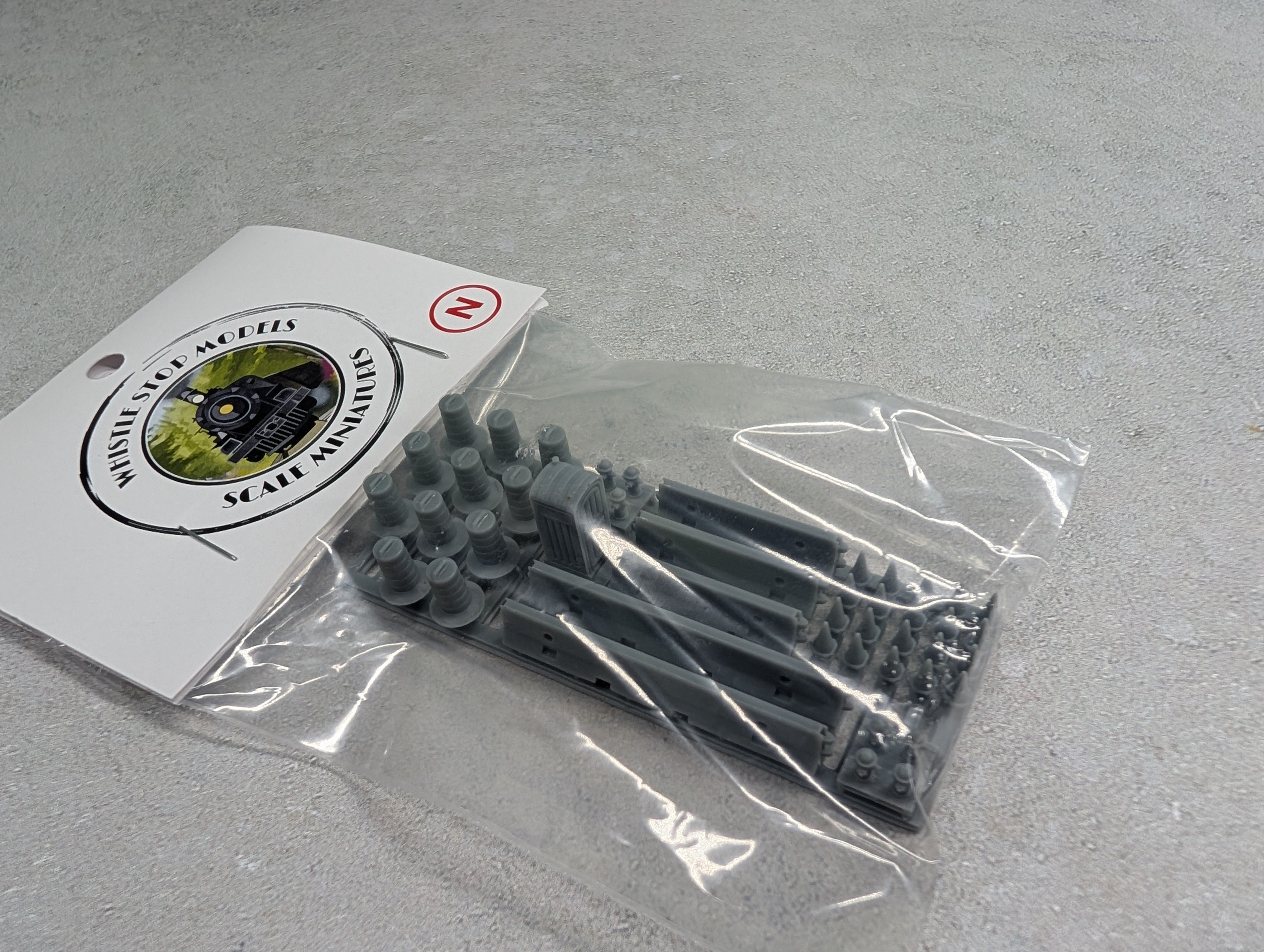 Whistle Stop Models N2201 N Scale Construction Set, Resin 3D Printed, Highly Detailed Sample