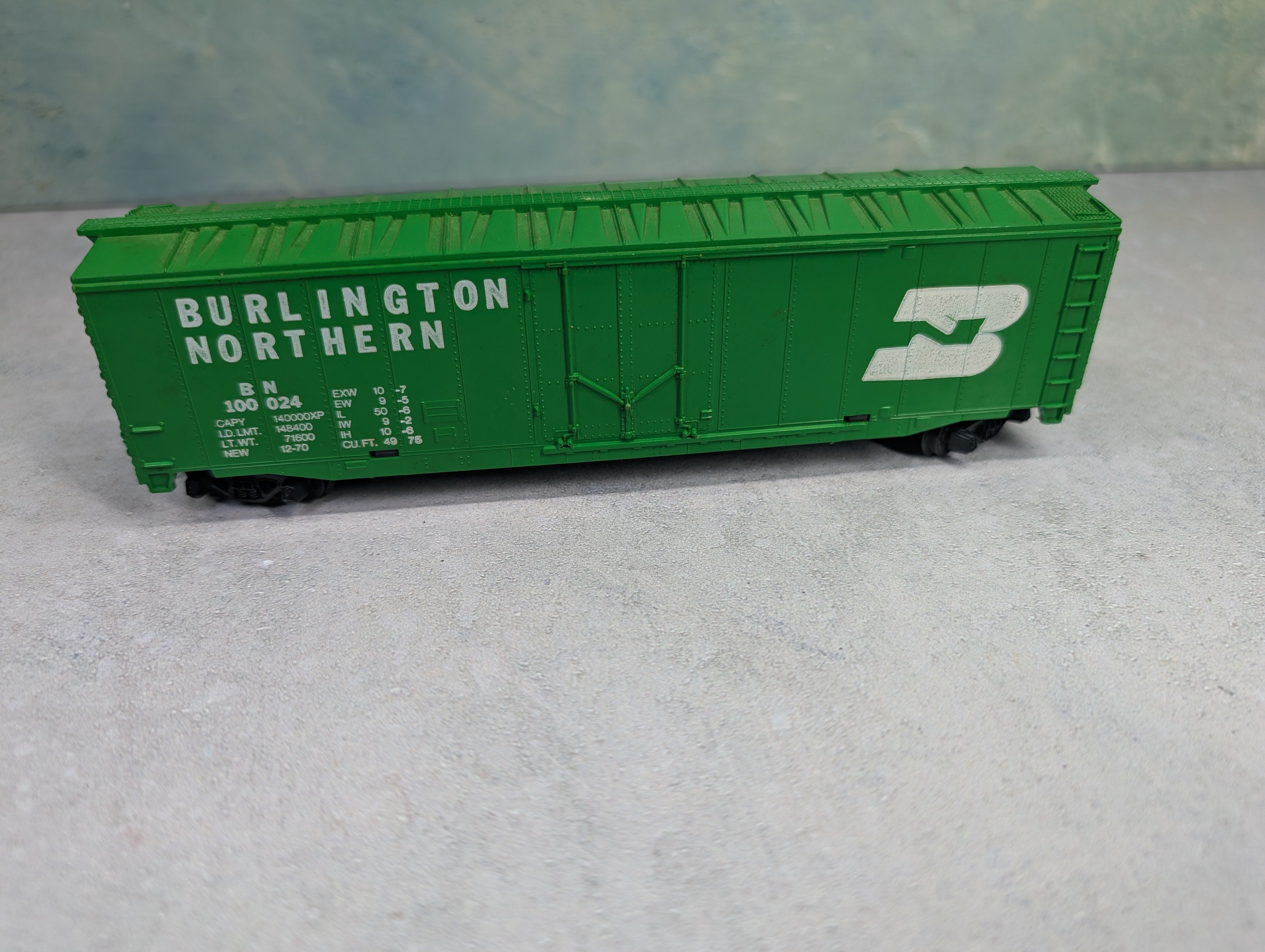 USED Tyco HO Scale 50' Box Car Burlington Northern BN #100024