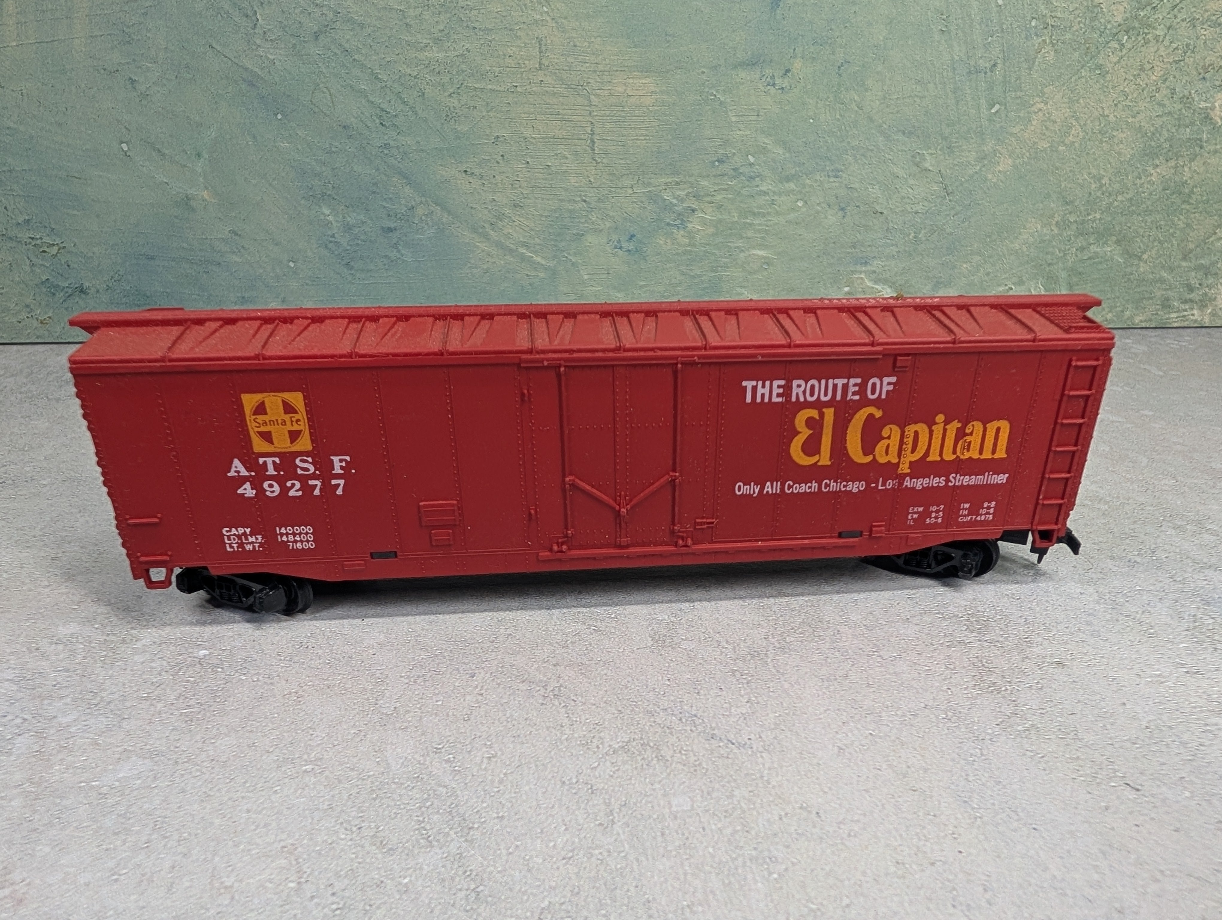 USED Tyco HO Scale 50' Box Car Santa Fe ATSF #49277
