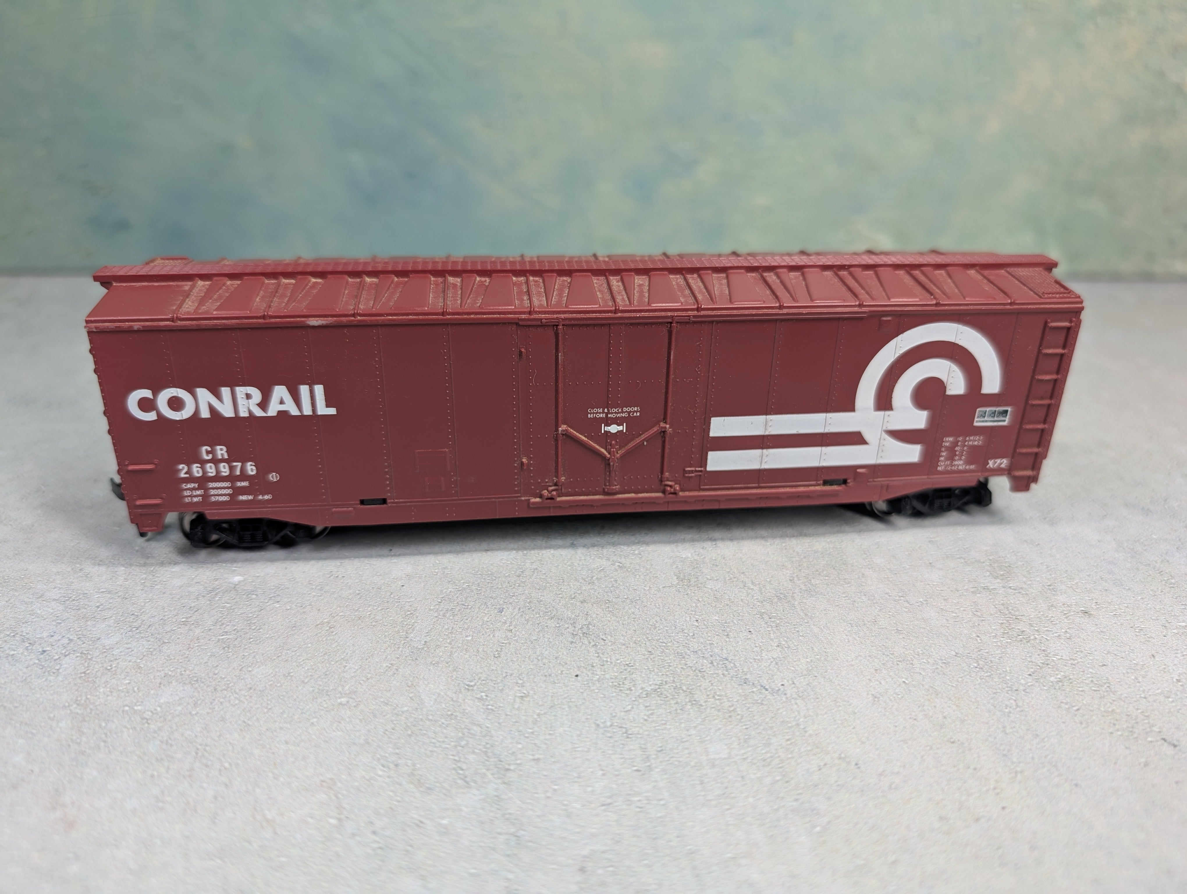 USED Tyco HO Scale 50' Box Car Conrail CR #269976 Metal Wheels