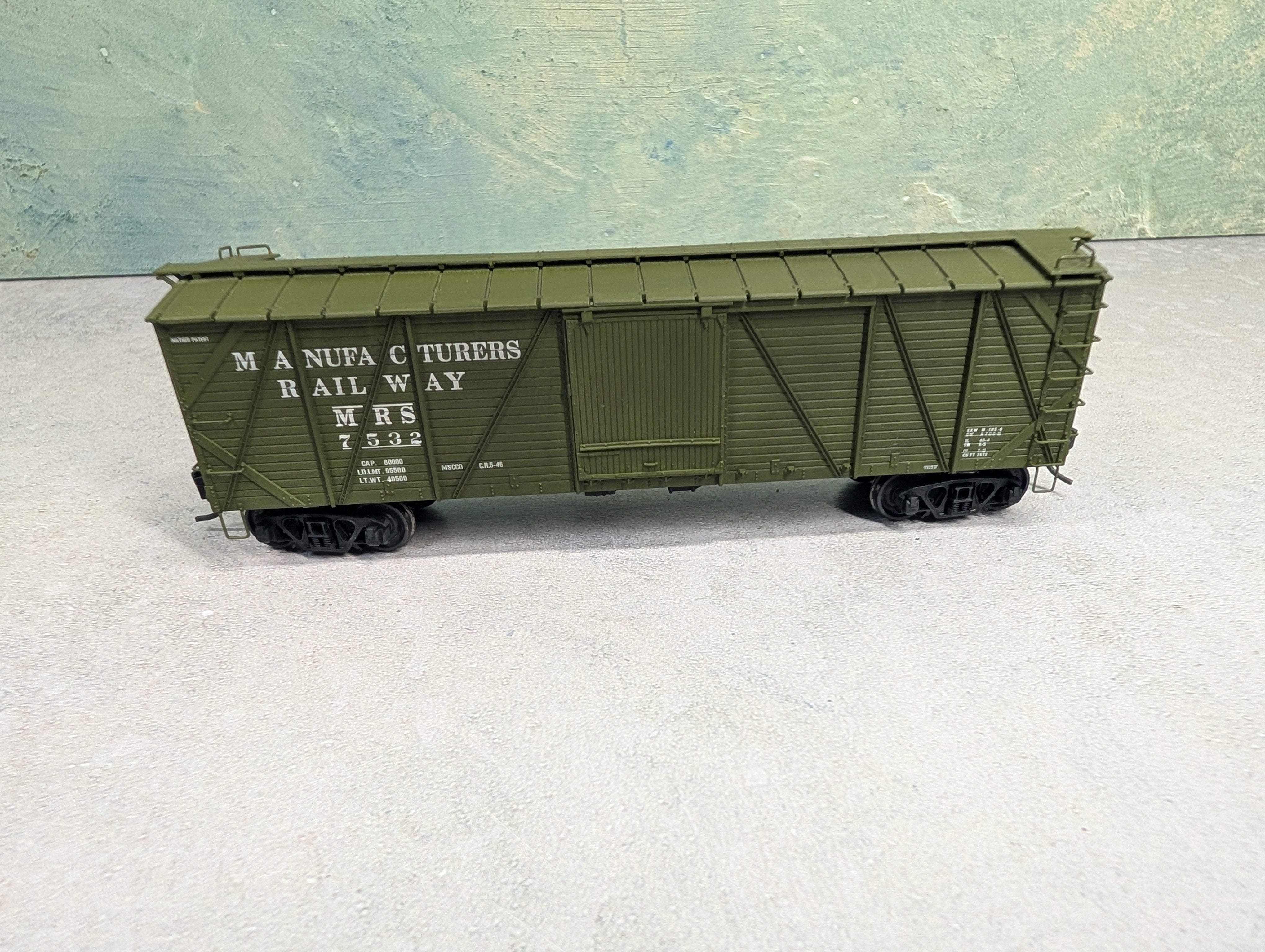 USED Walthers HO Scale Proto 2000 Mather Wooden 40' Box Car Manufacturers Railway MRS #7532