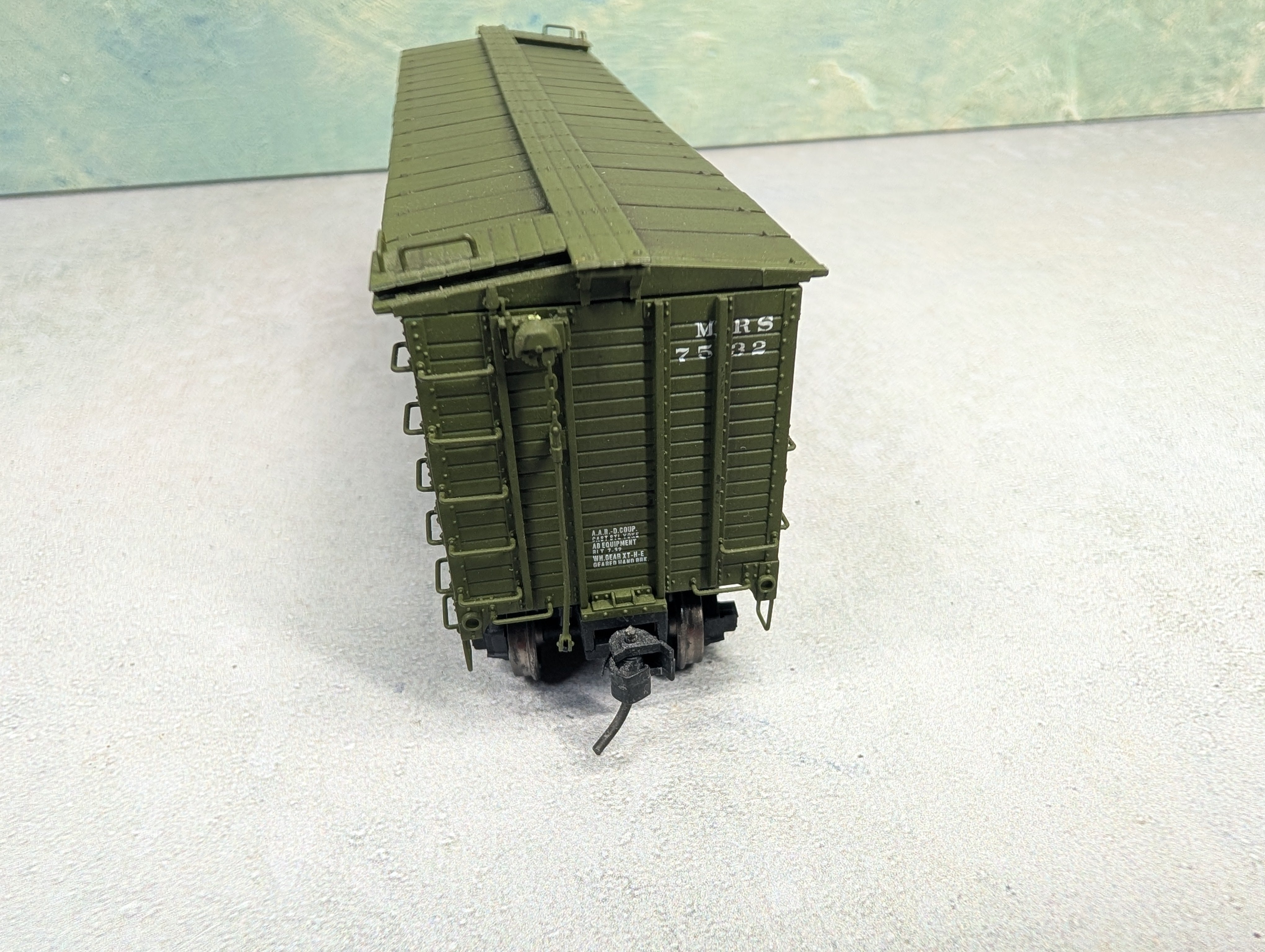 USED Walthers HO Scale Proto 2000 Mather Wooden 40' Box Car Manufacturers Railway MRS #7532