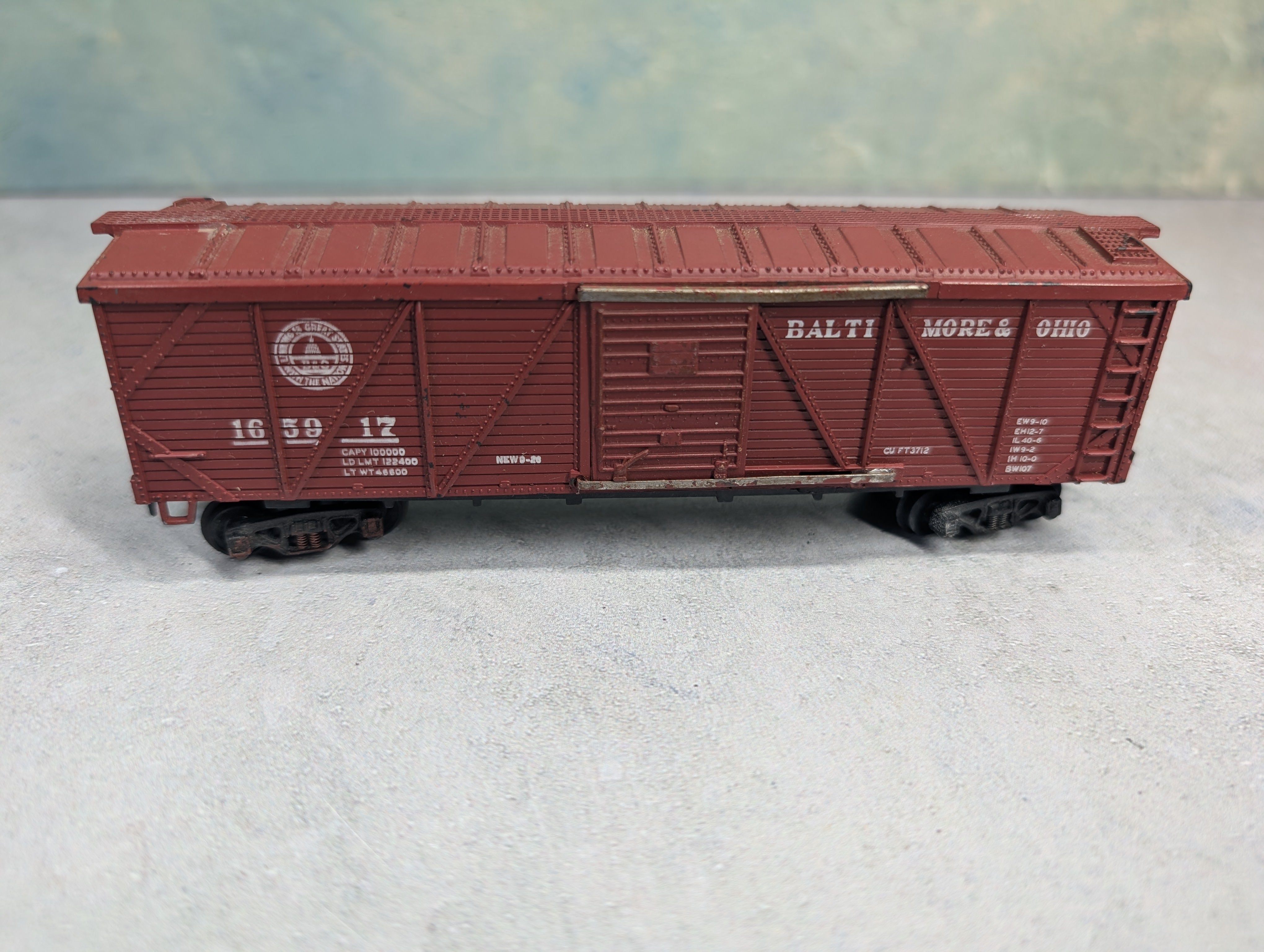 USED Varney HO Scale 40' Wooden Box Car Baltimore and Ohio #165917